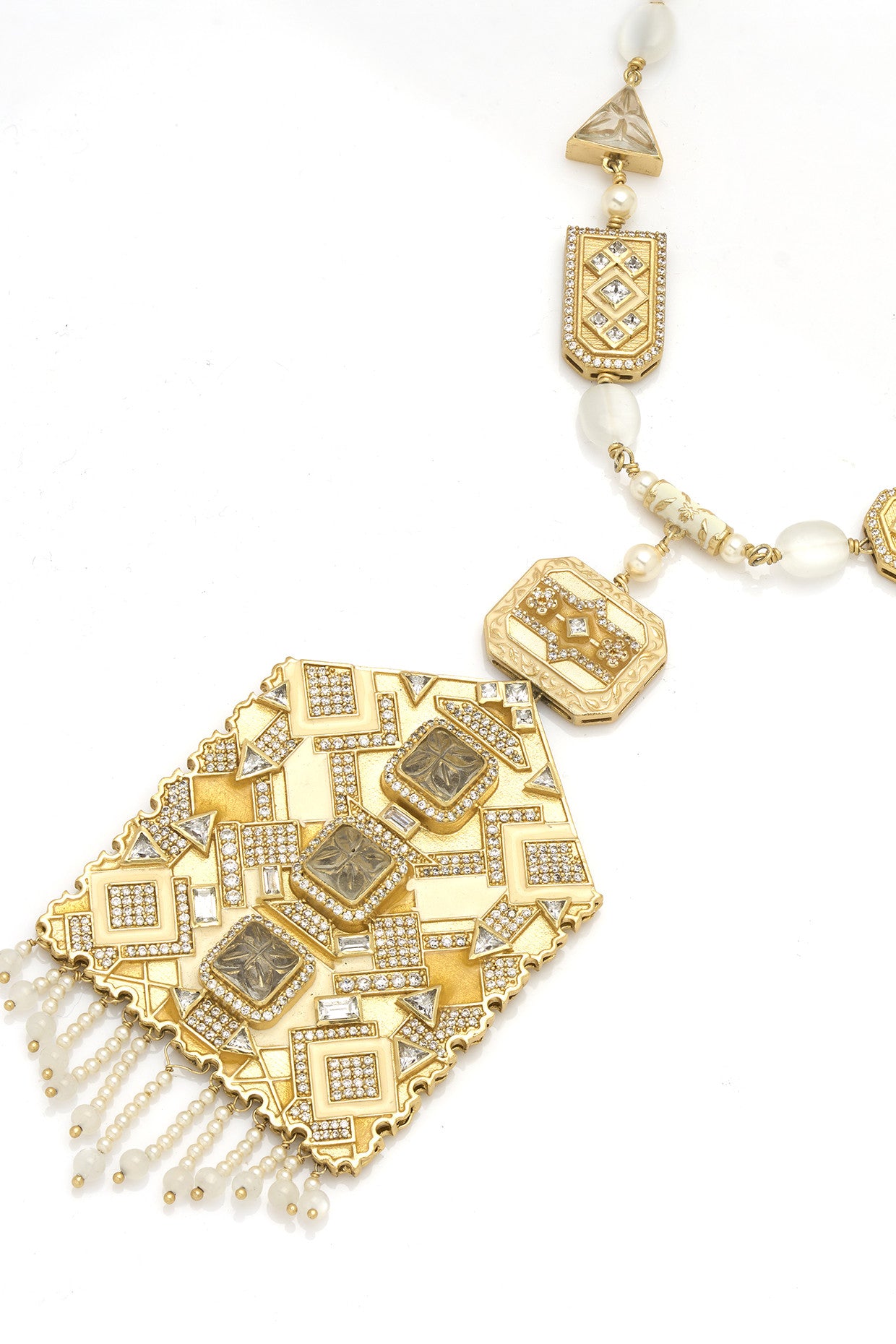 22kt Gold Plated Amelia Angular Necklace