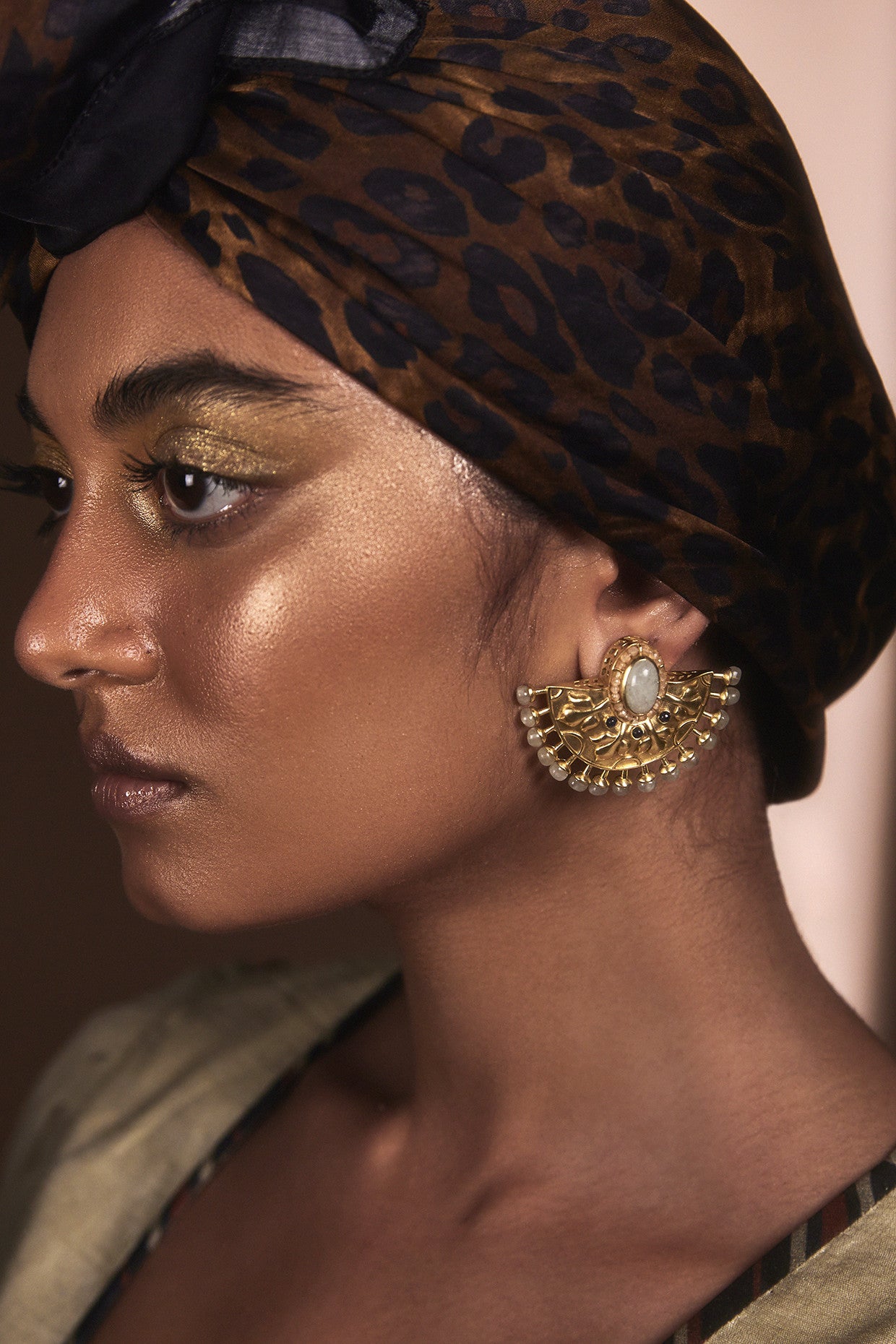 22kt Gold Plated Azra Statement Studs Earrings