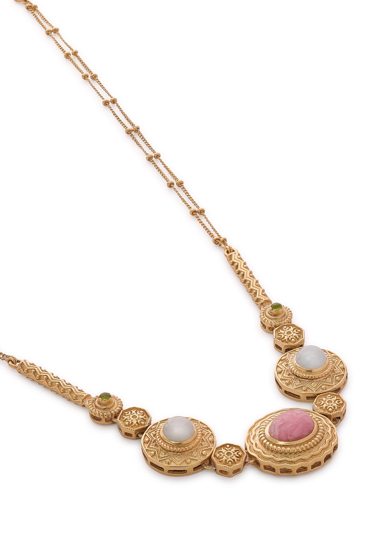22kt Gold Plated Azra Multi- Motif Necklace