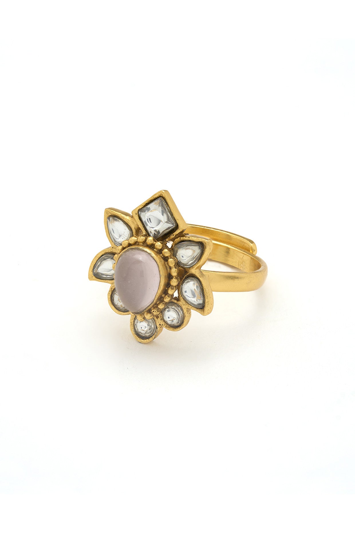 22kt Gold Plated Gulmohar Pastel Ring
