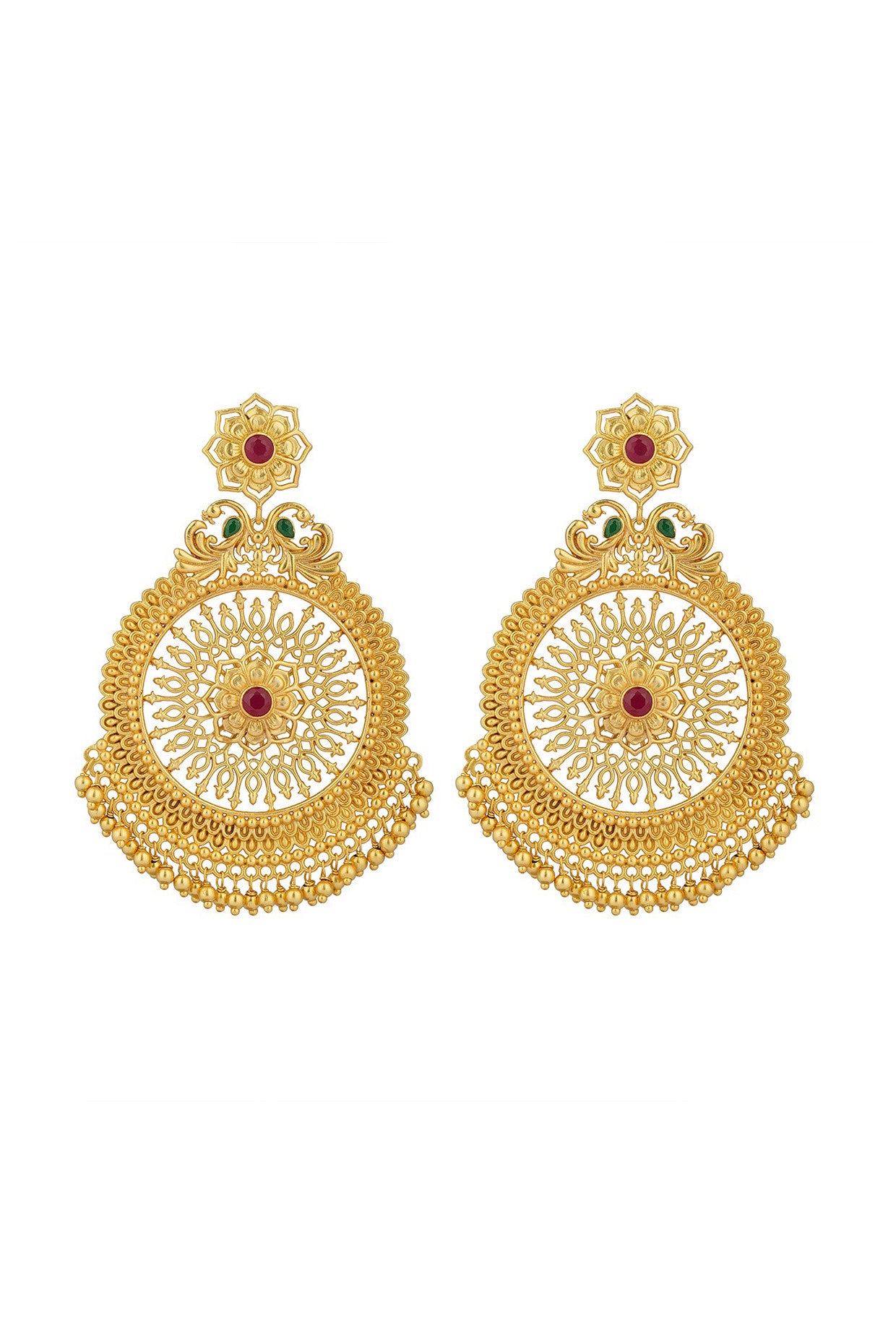 22kt Gold Plated Chola Legacy Statement Earrings