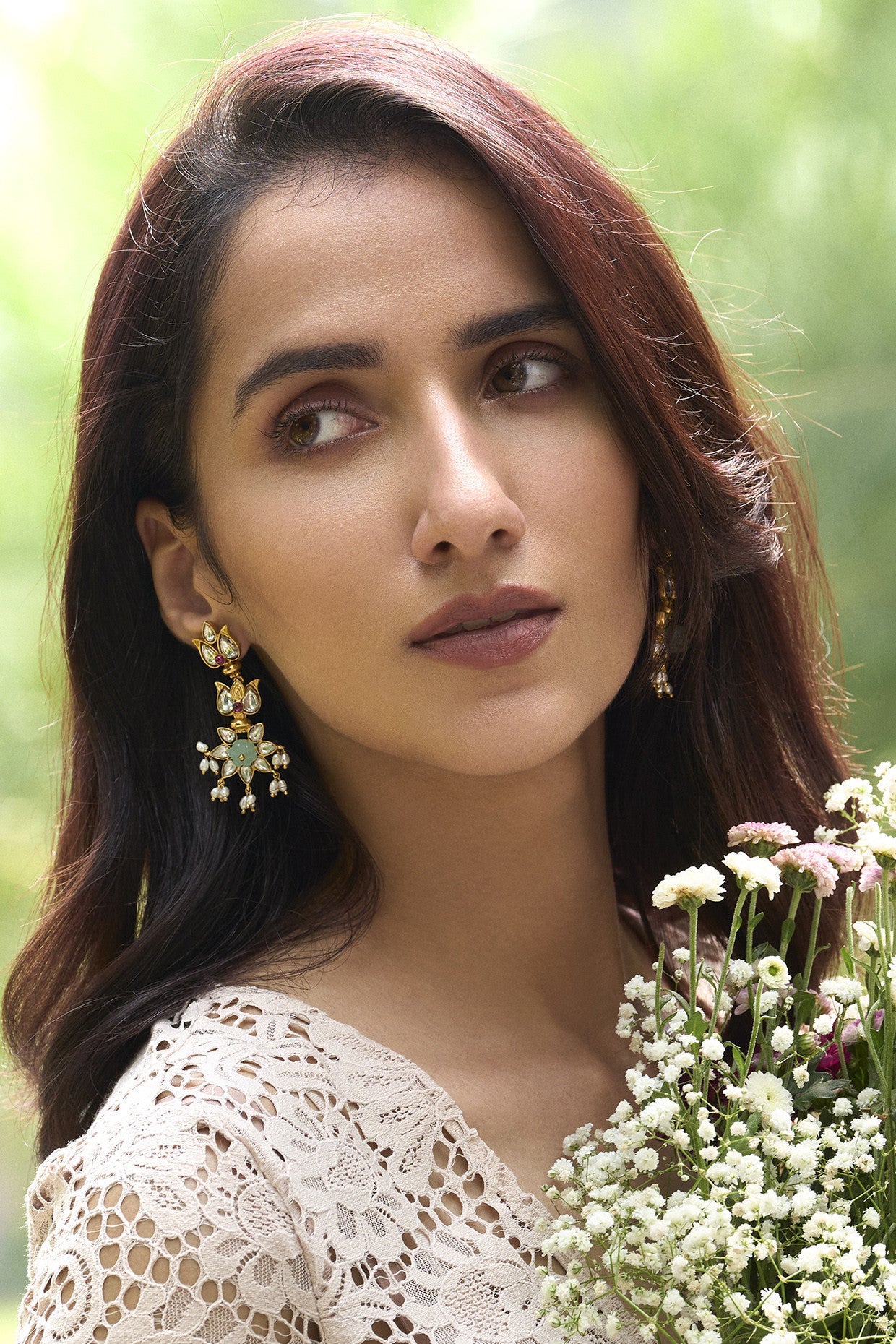 22kt Gold Plated Gulmohar Lotus Drops