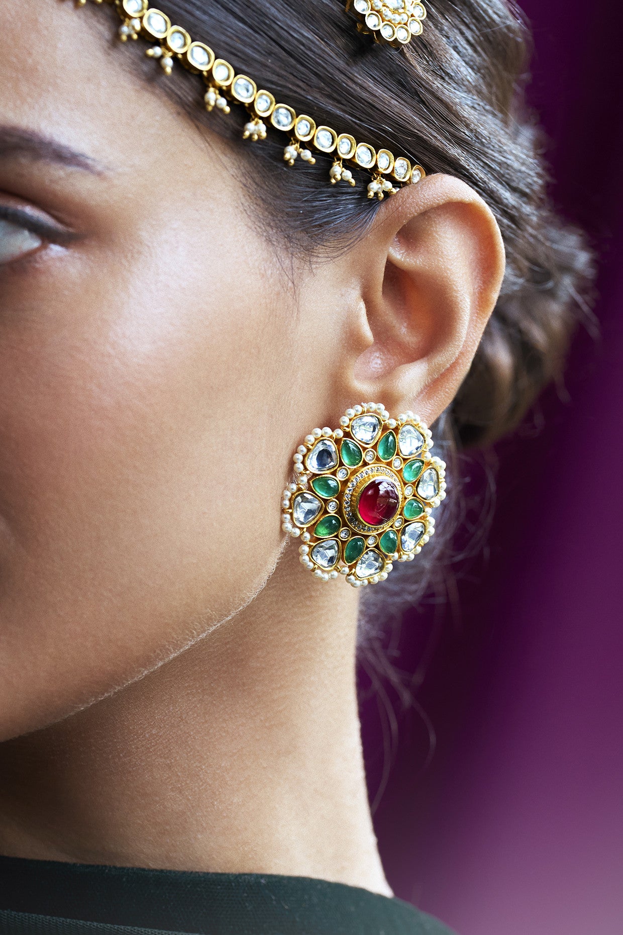 22kt Gold Plated Roya Studs