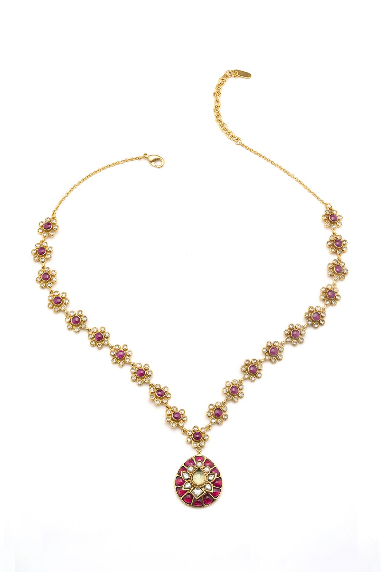 22kt Gold Plated Crimson Necklace