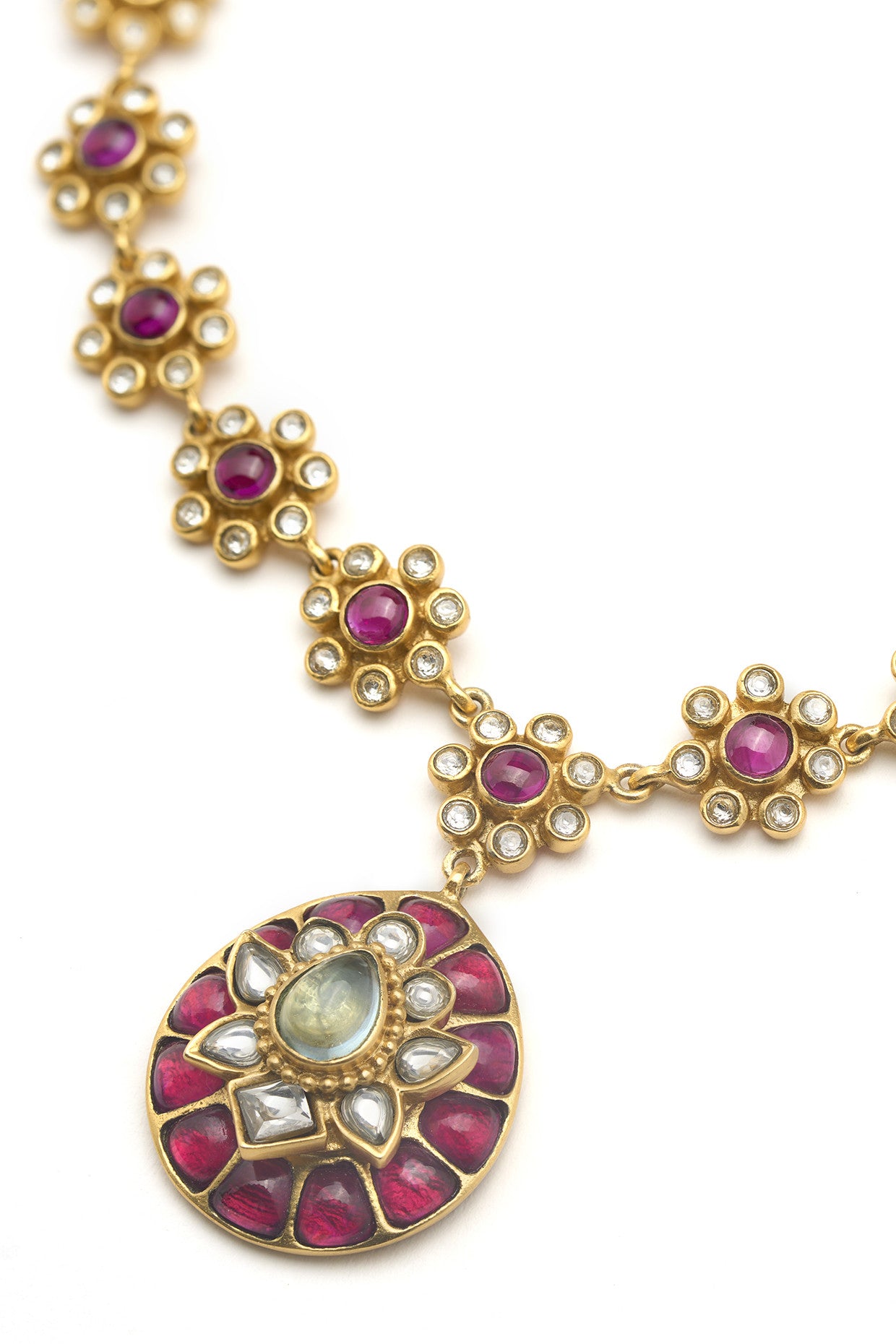 22kt Gold Plated Crimson Necklace