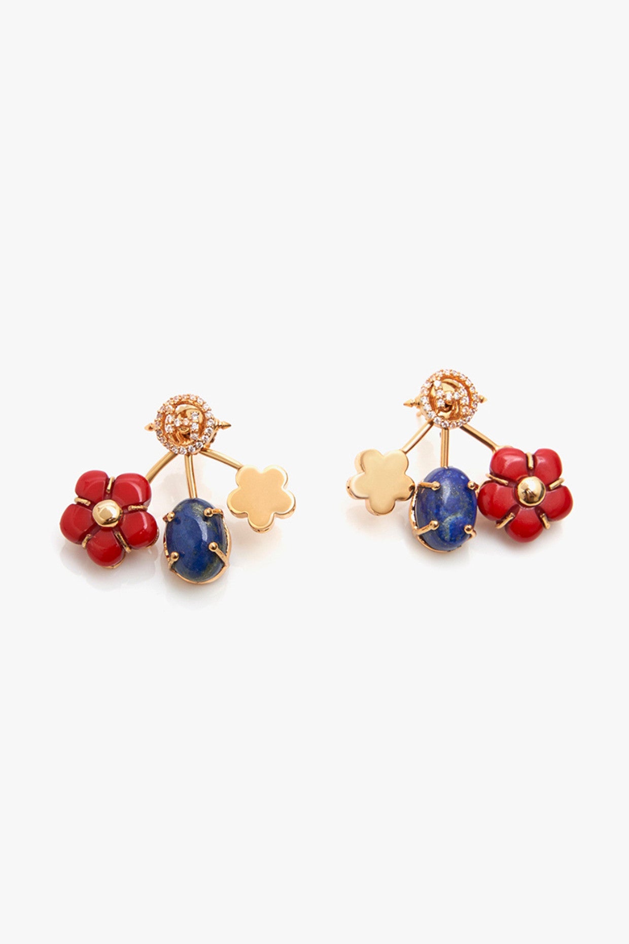 22kt Gold Plated Poppi Flower Earrings
