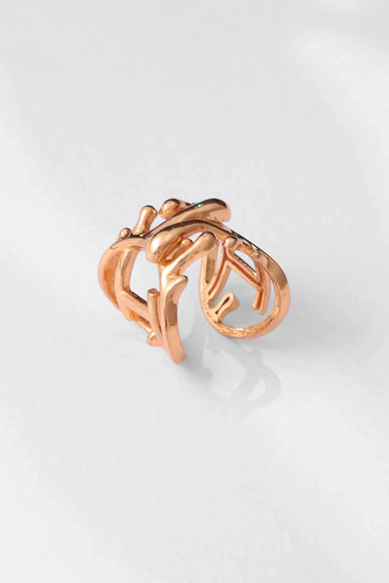 22kt Rose Gold Plated Drip Ring