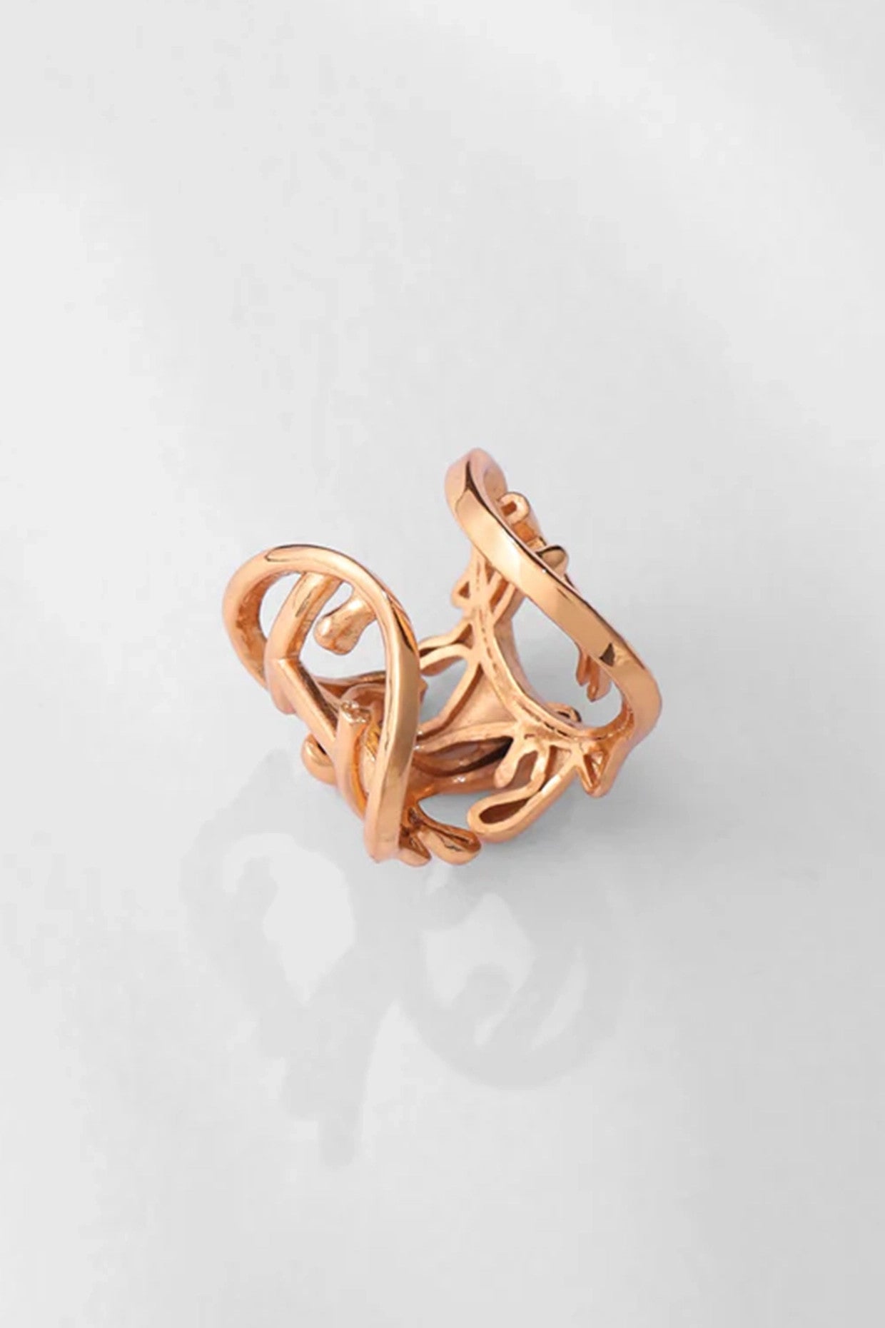 22kt Rose Gold Plated Drip Ring