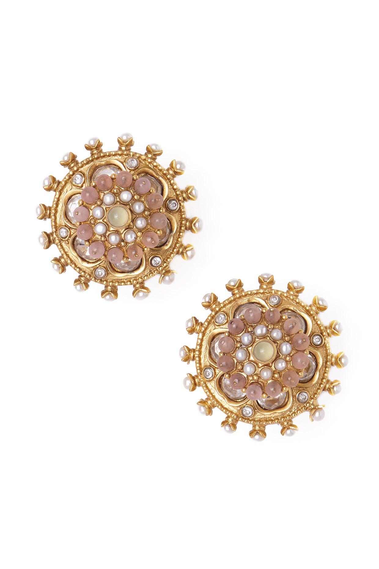 22kt Gold Plated Dusty Rose Studs