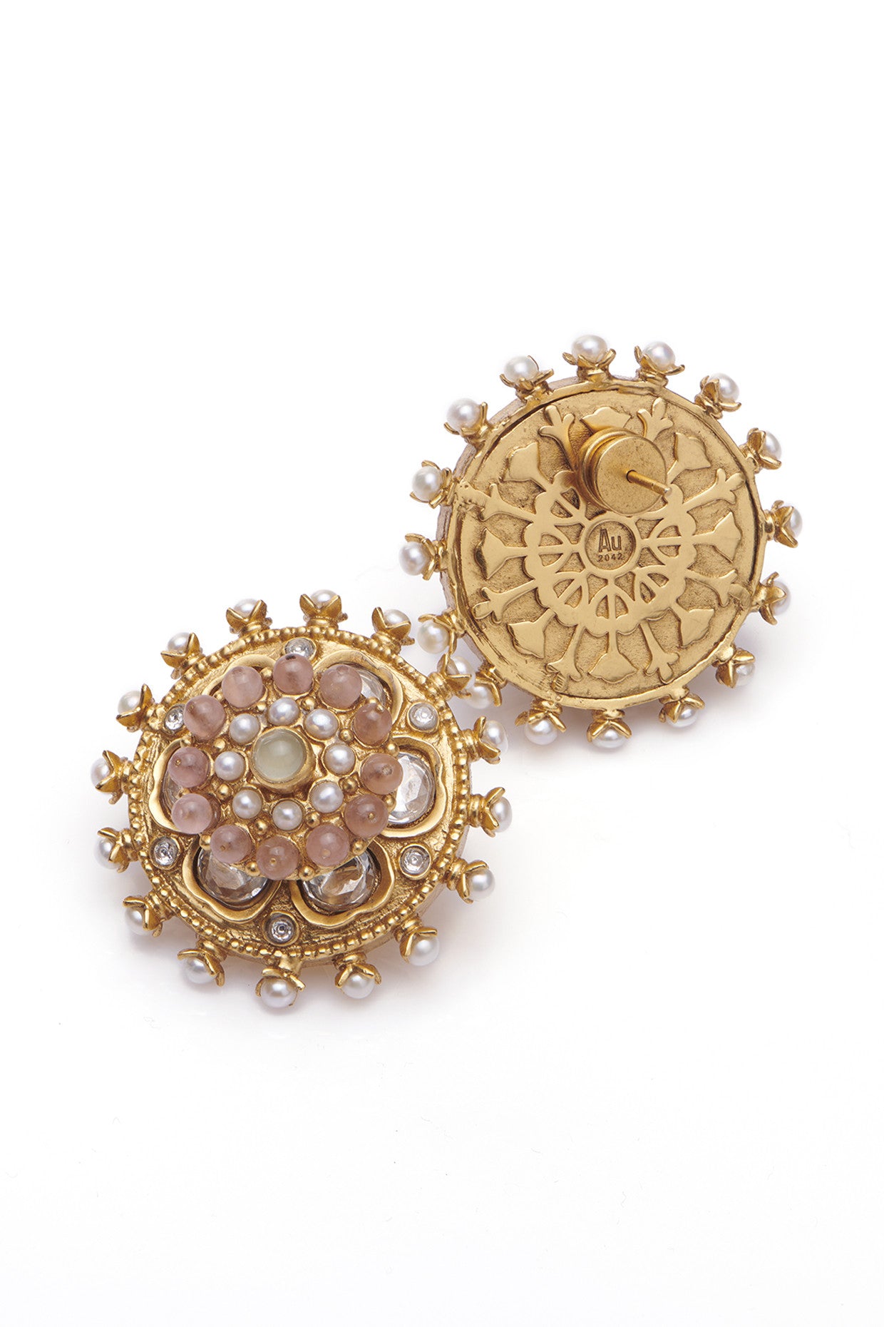 22kt Gold Plated Dusty Rose Studs