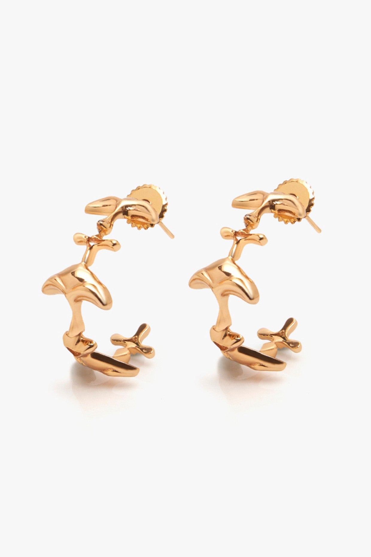 22kt Gold Plated Shroom Earrings