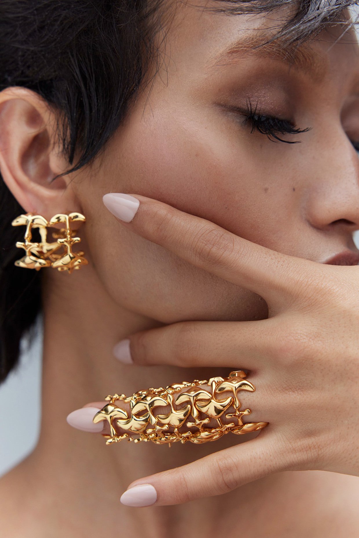 22kt Gold Plated Shroom Earrings