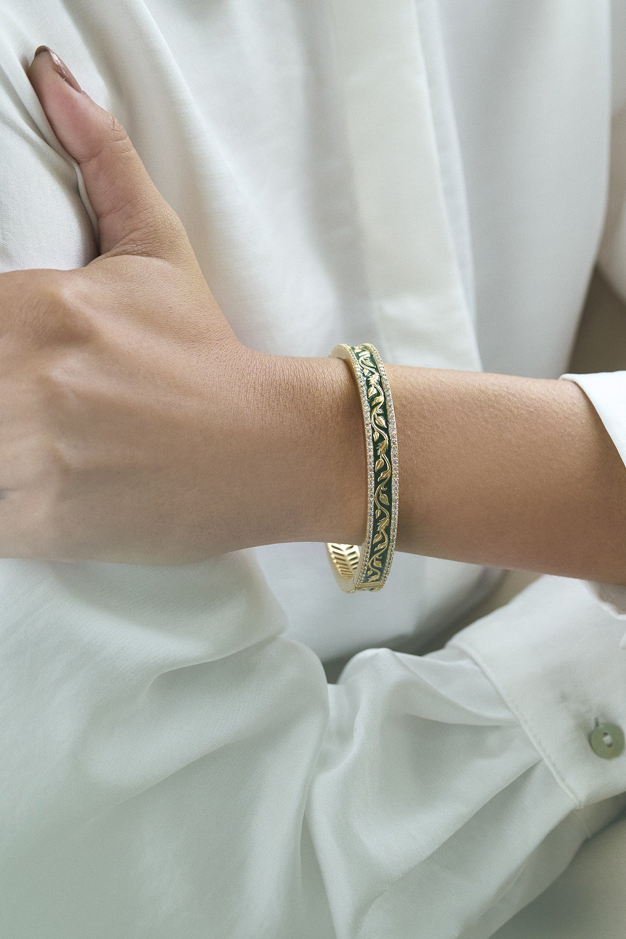 22kt Gold Plated Rumeli Dainty Bangle