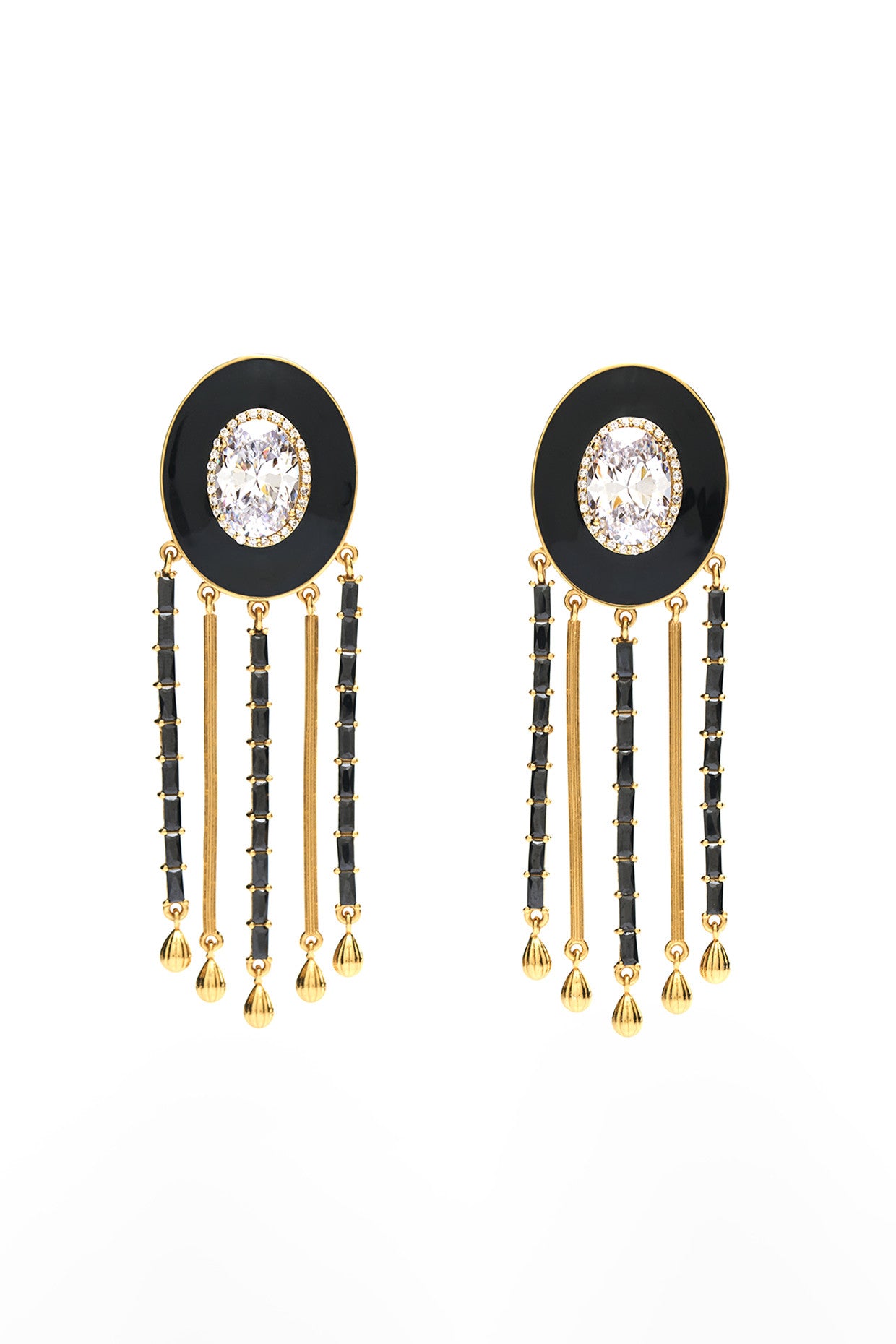 22kt Gold Plated Numsima Fringe Earrings