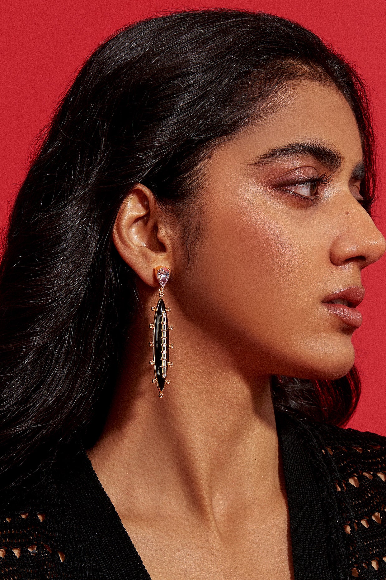 22kt Gold Plated Numisma Oblong Earrings