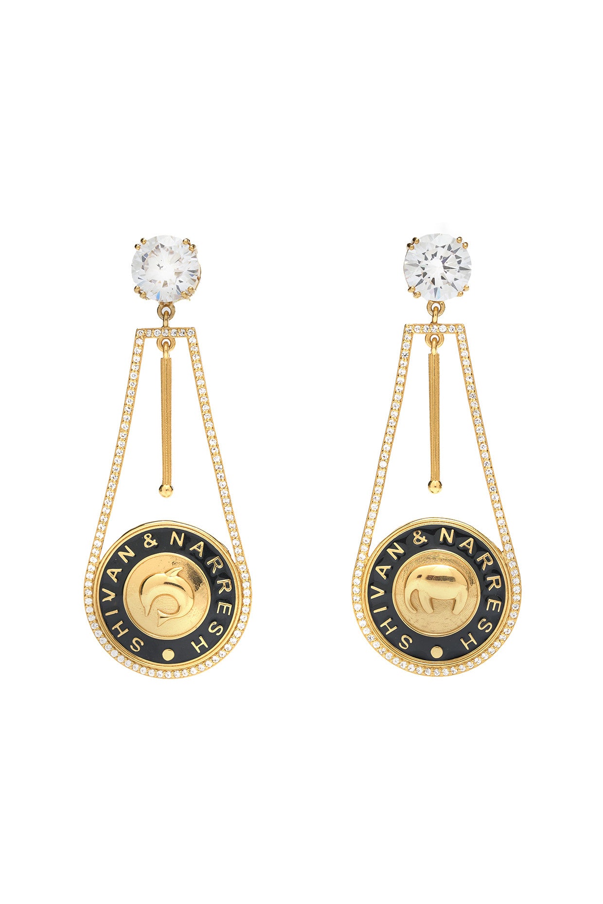 22kt Gold Plated Numsima Pendulum Earrings