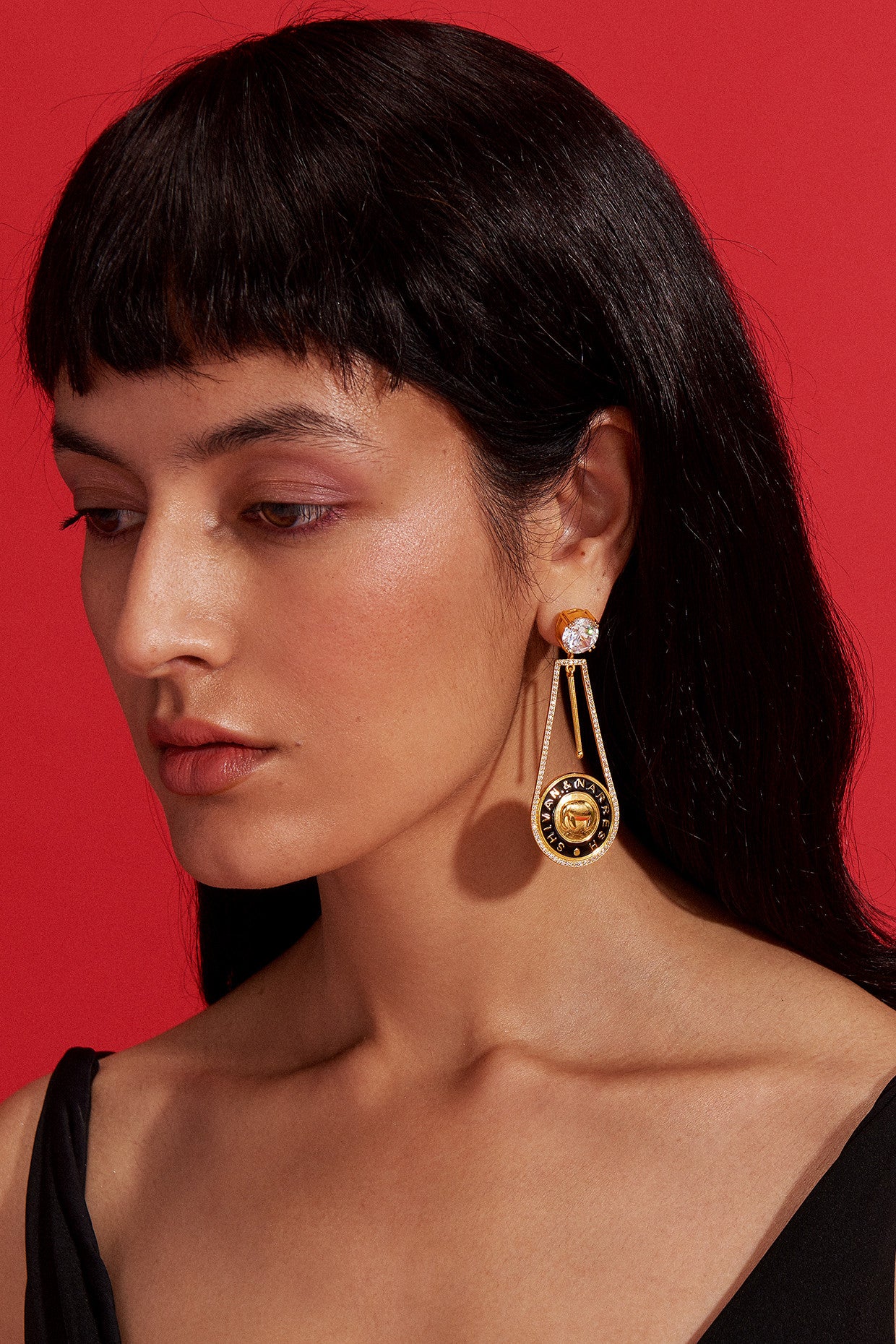 22kt Gold Plated Numsima Pendulum Earrings