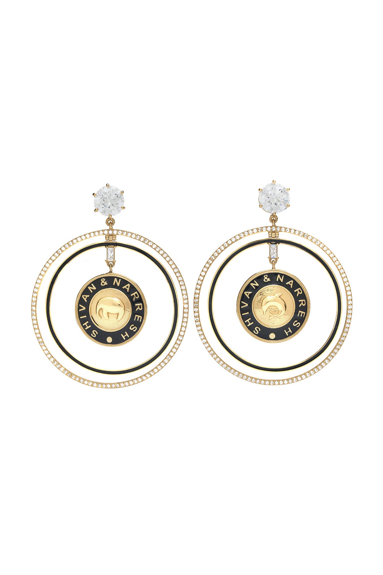 22kt Gold Plated Numisma Annular Earrings