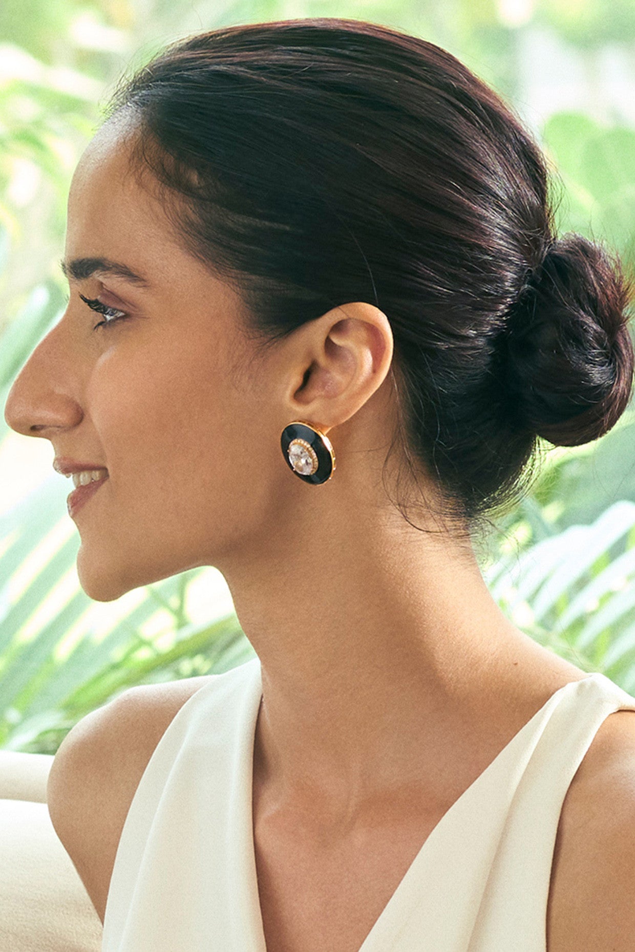 22kt Gold Plated Numisma Nyx Studs Earrings