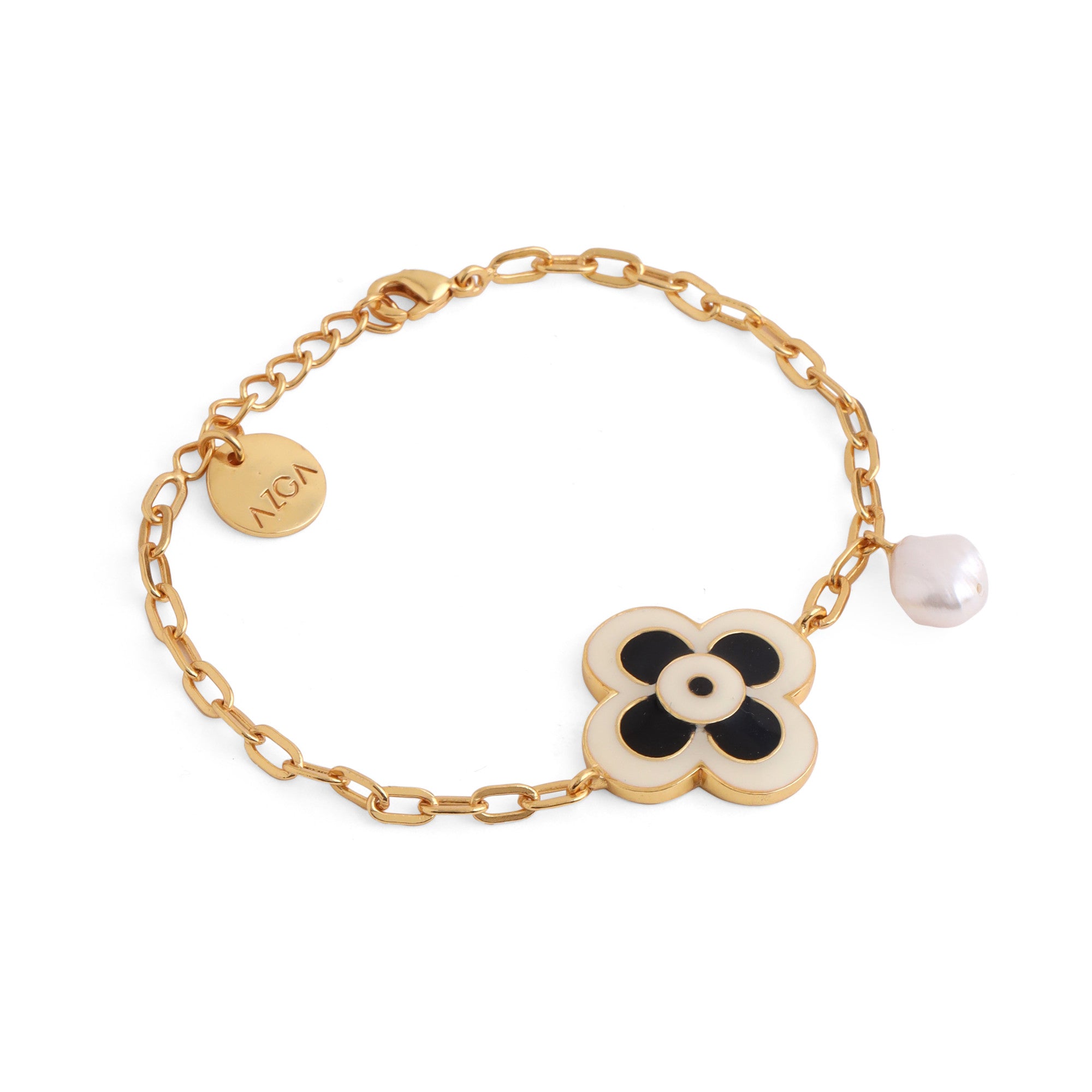 22kt Gold Plated Floral Bracelet