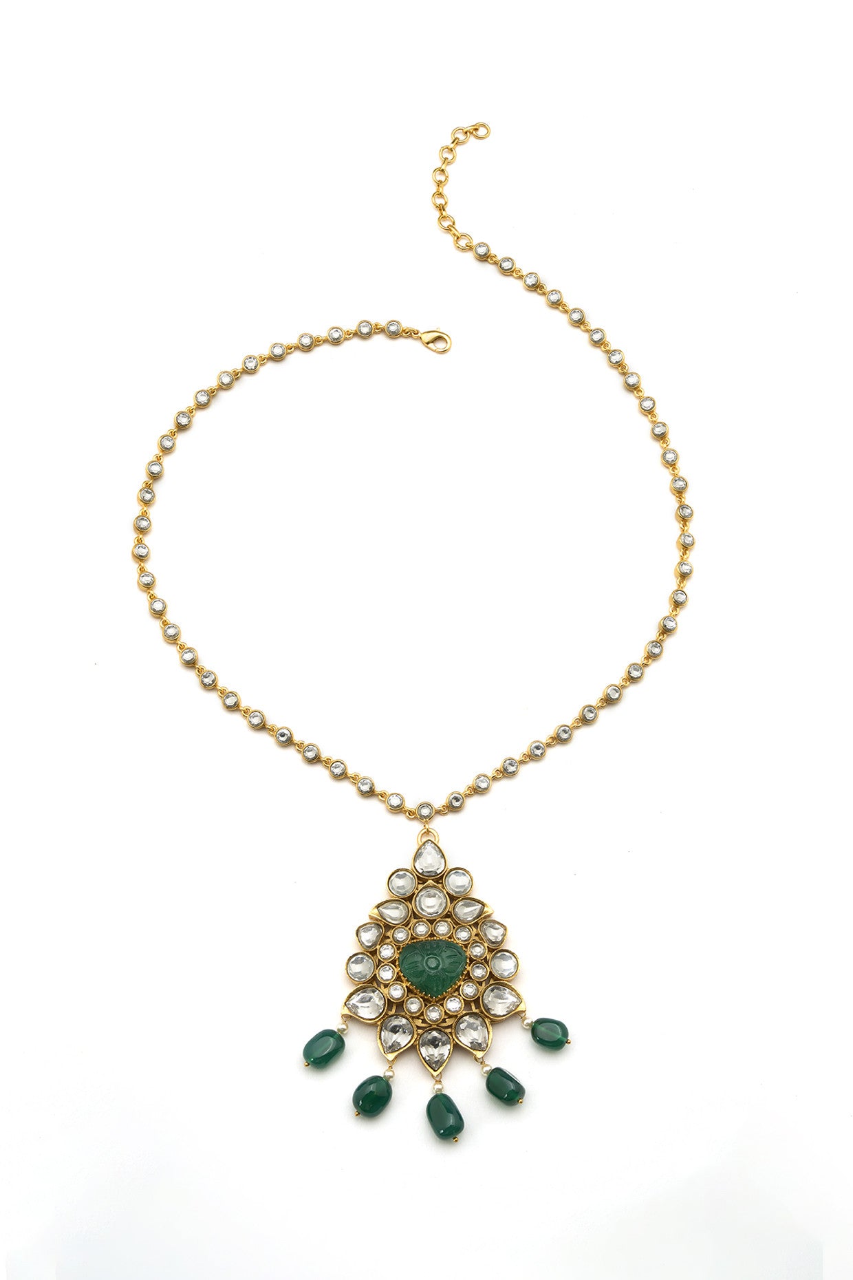22kt Gold Plated Rosa Miniature Statement Necklace