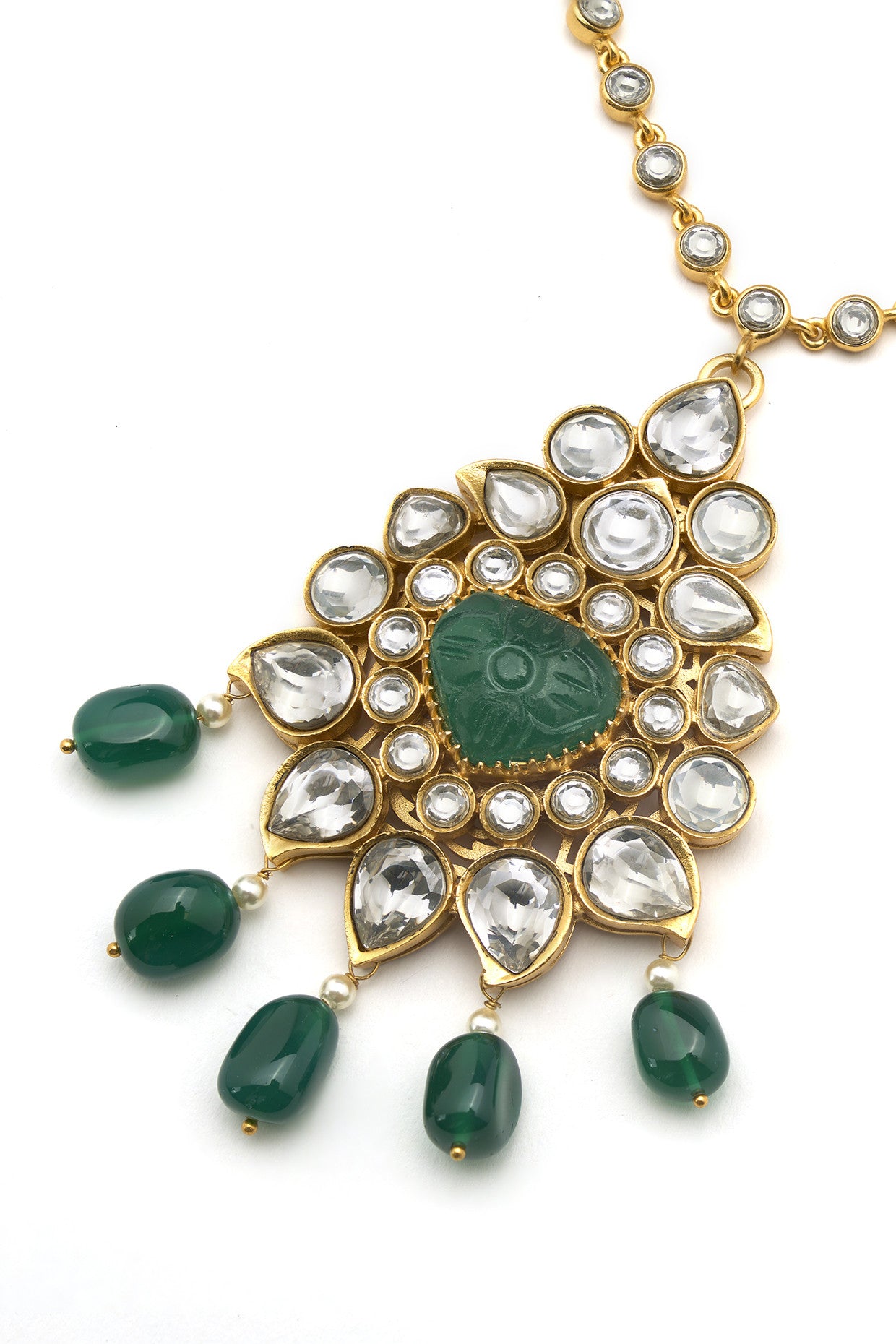 22kt Gold Plated Rosa Miniature Statement Necklace