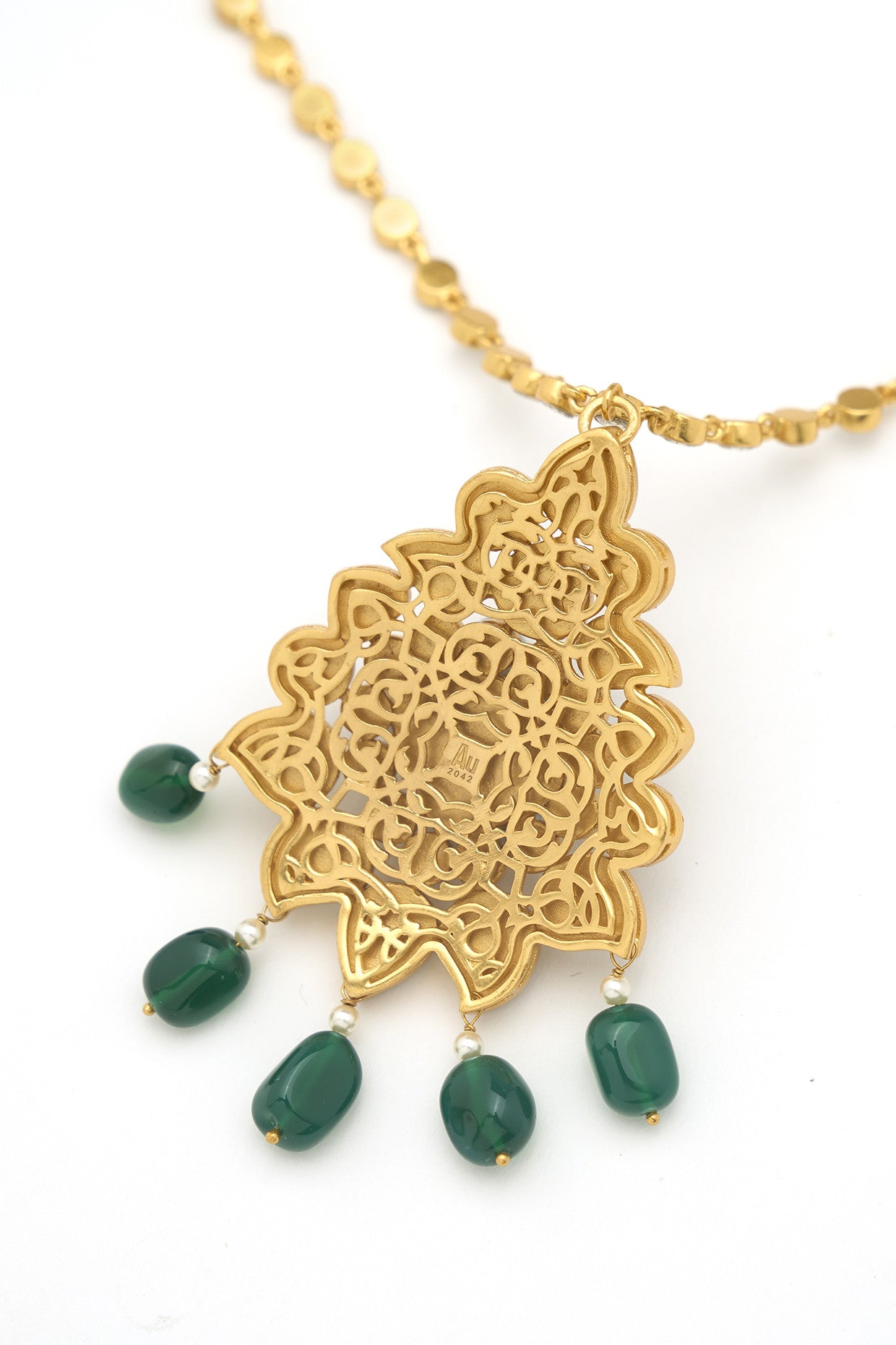 22kt Gold Plated Rosa Miniature Statement Necklace