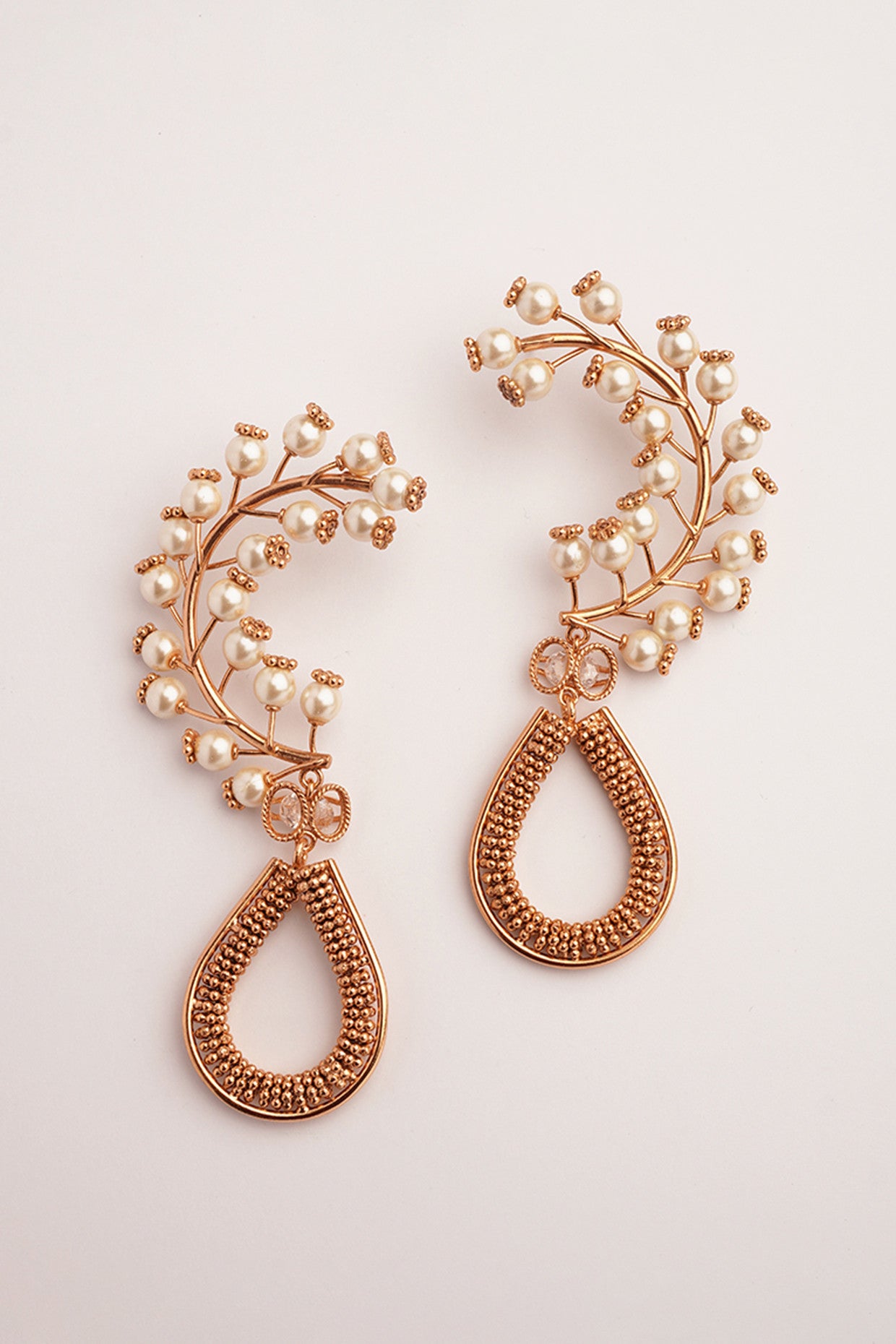 22kt Gold Plated High Noon Pearl Drop Earrings