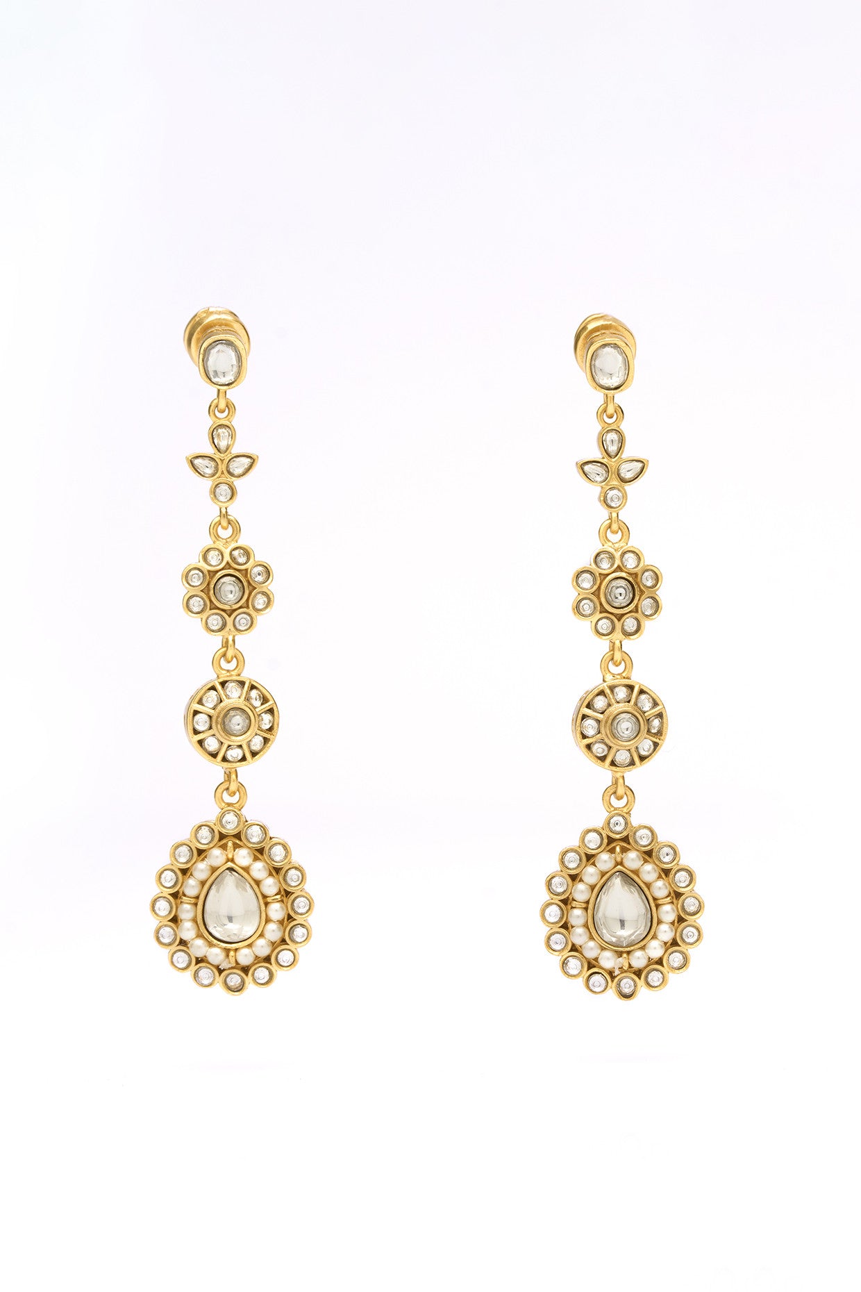 22kt Gold Plated Pakeezah Kundan Drops