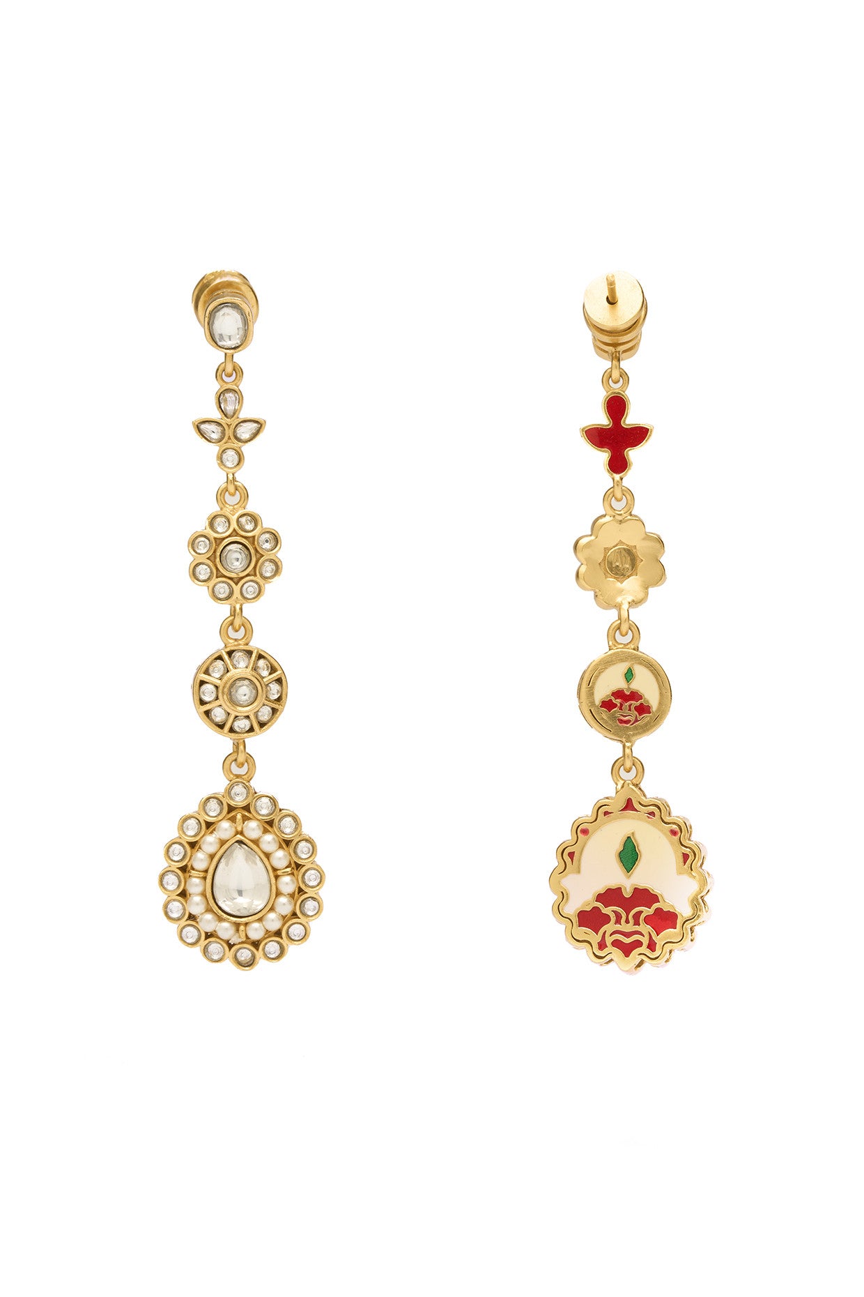 22kt Gold Plated Pakeezah Kundan Drops