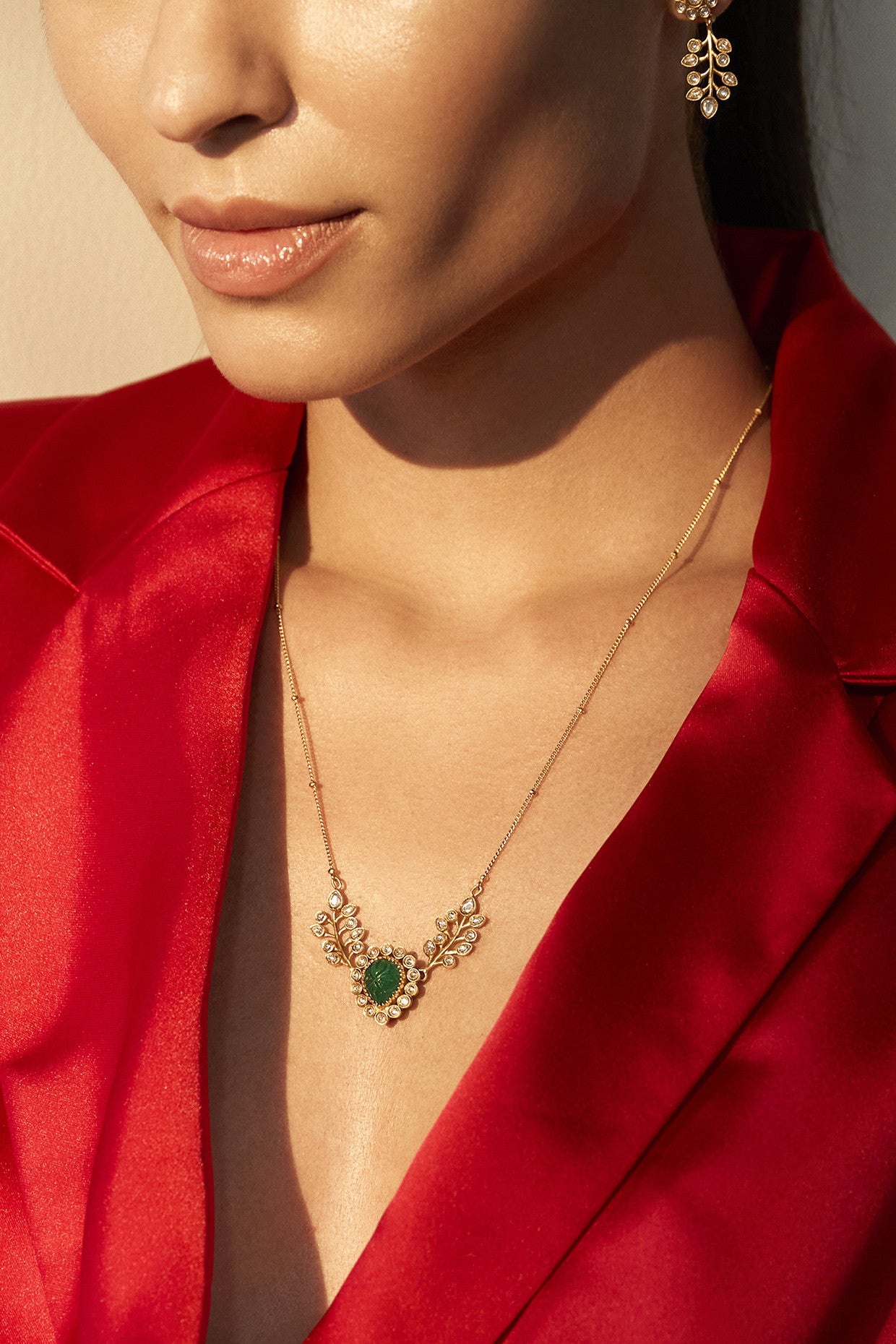 22kt Gold Plated Rosa Vine Drops Earrings