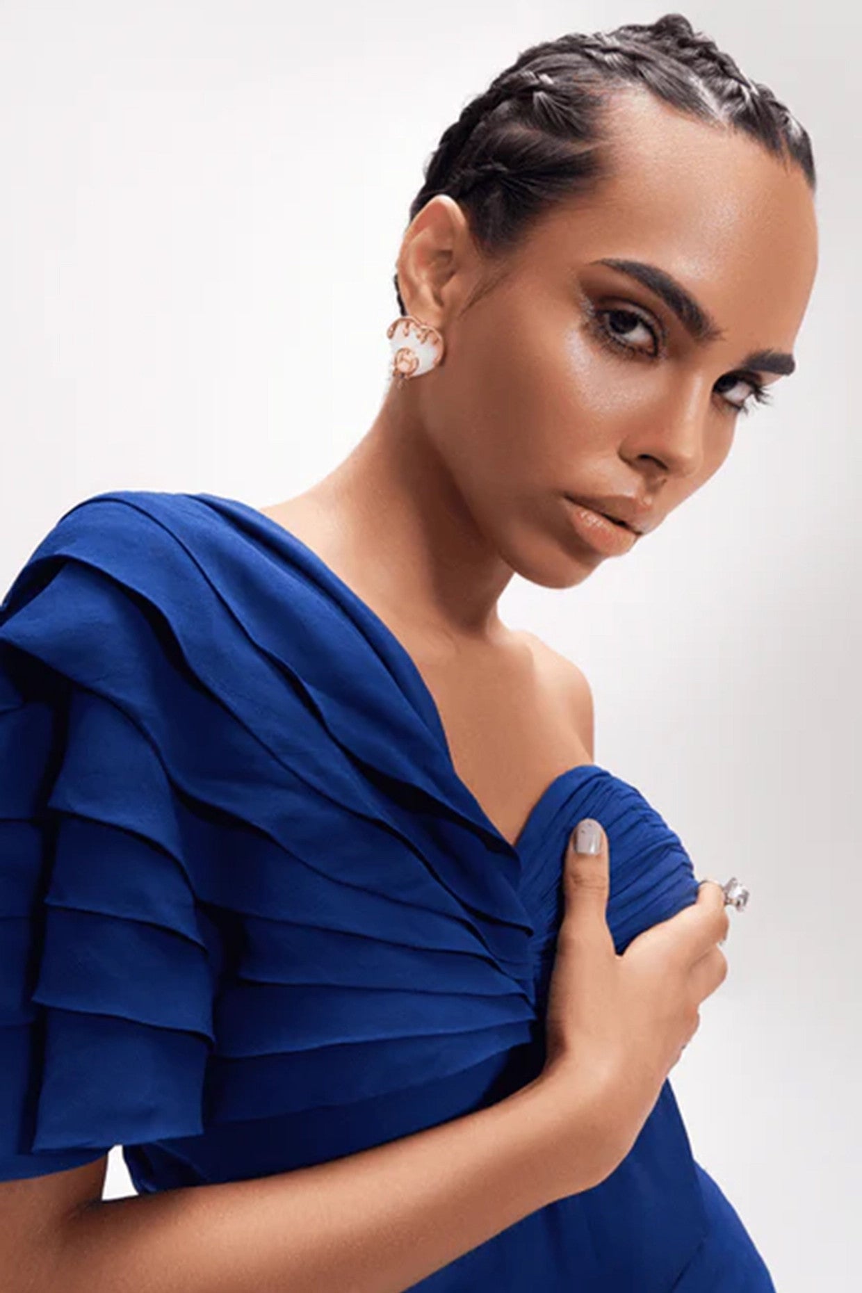 22kt Gold Plated Iridescent Heart Earrings