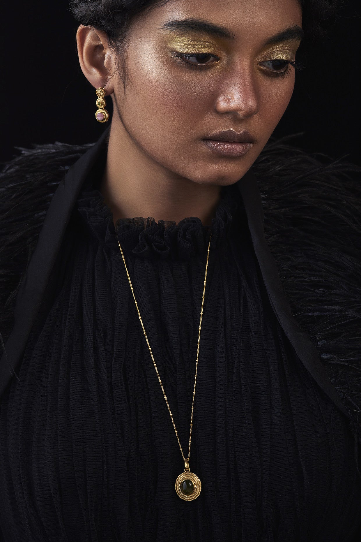 22kt Gold Plated Azra Sleek Necklace