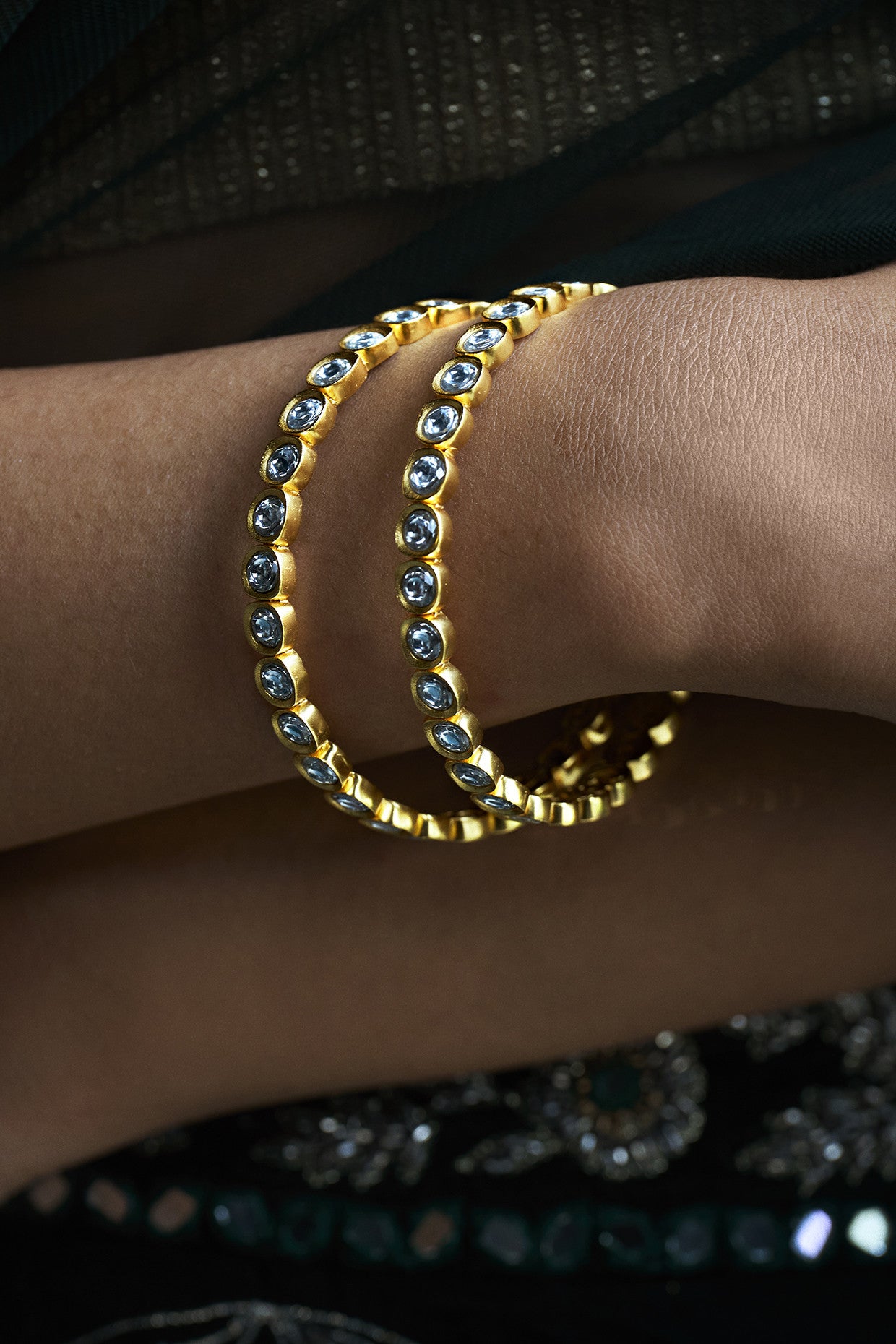 22kt Gold Plated Pakeezah Kundan Bangle