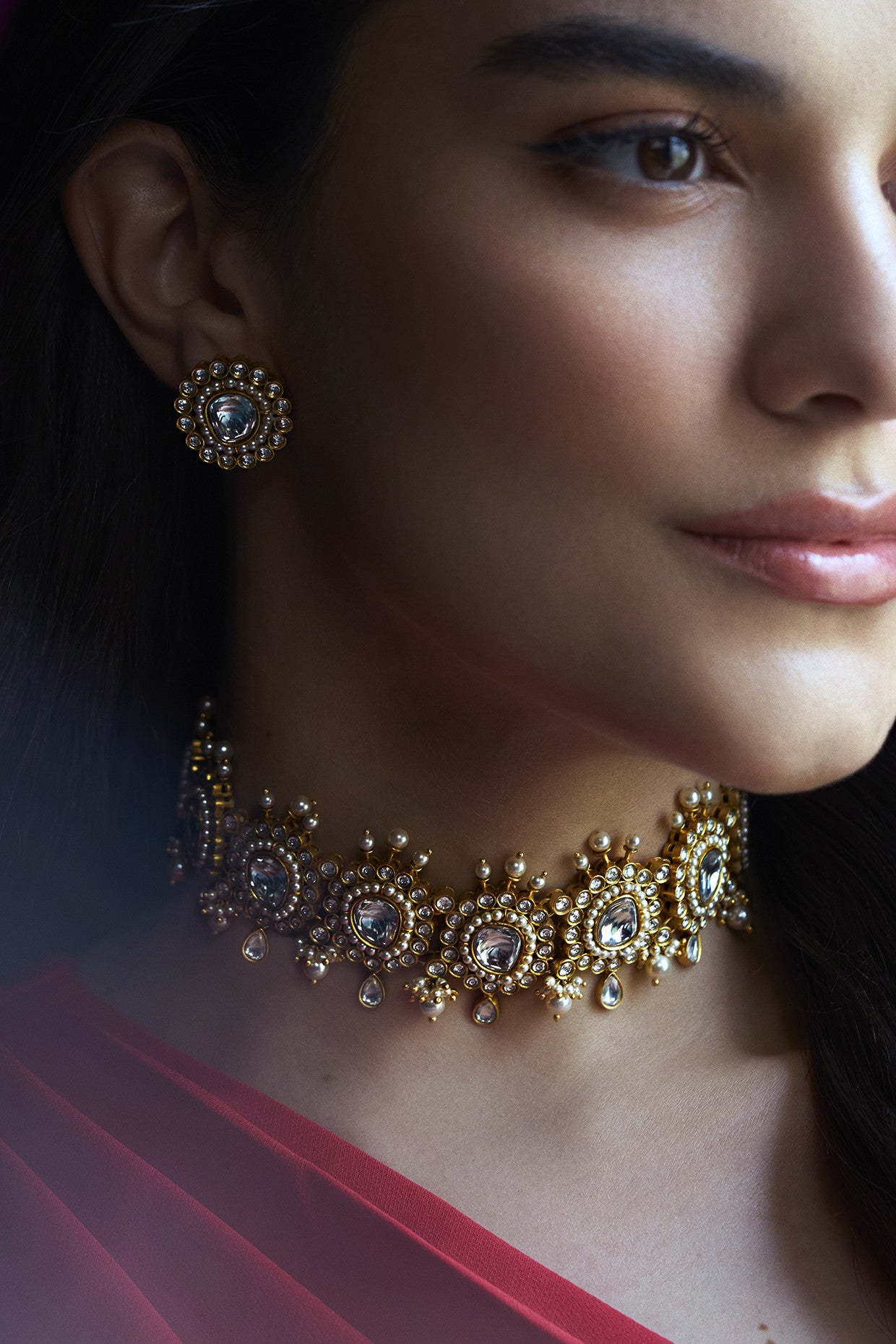 22kt Gold Plated Pakeezah Kundan Studs