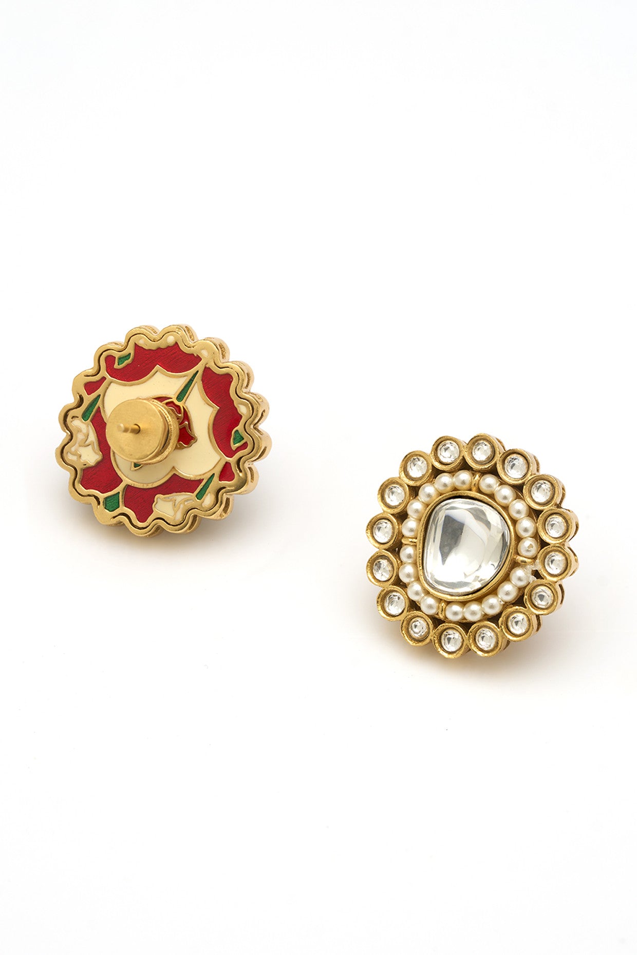 22kt Gold Plated Pakeezah Kundan Studs