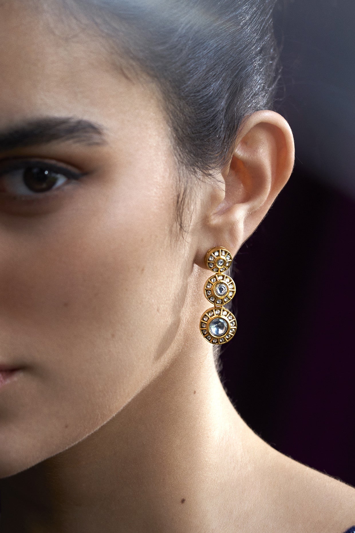 22kt Gold Plated Pakeezah Moon Drops