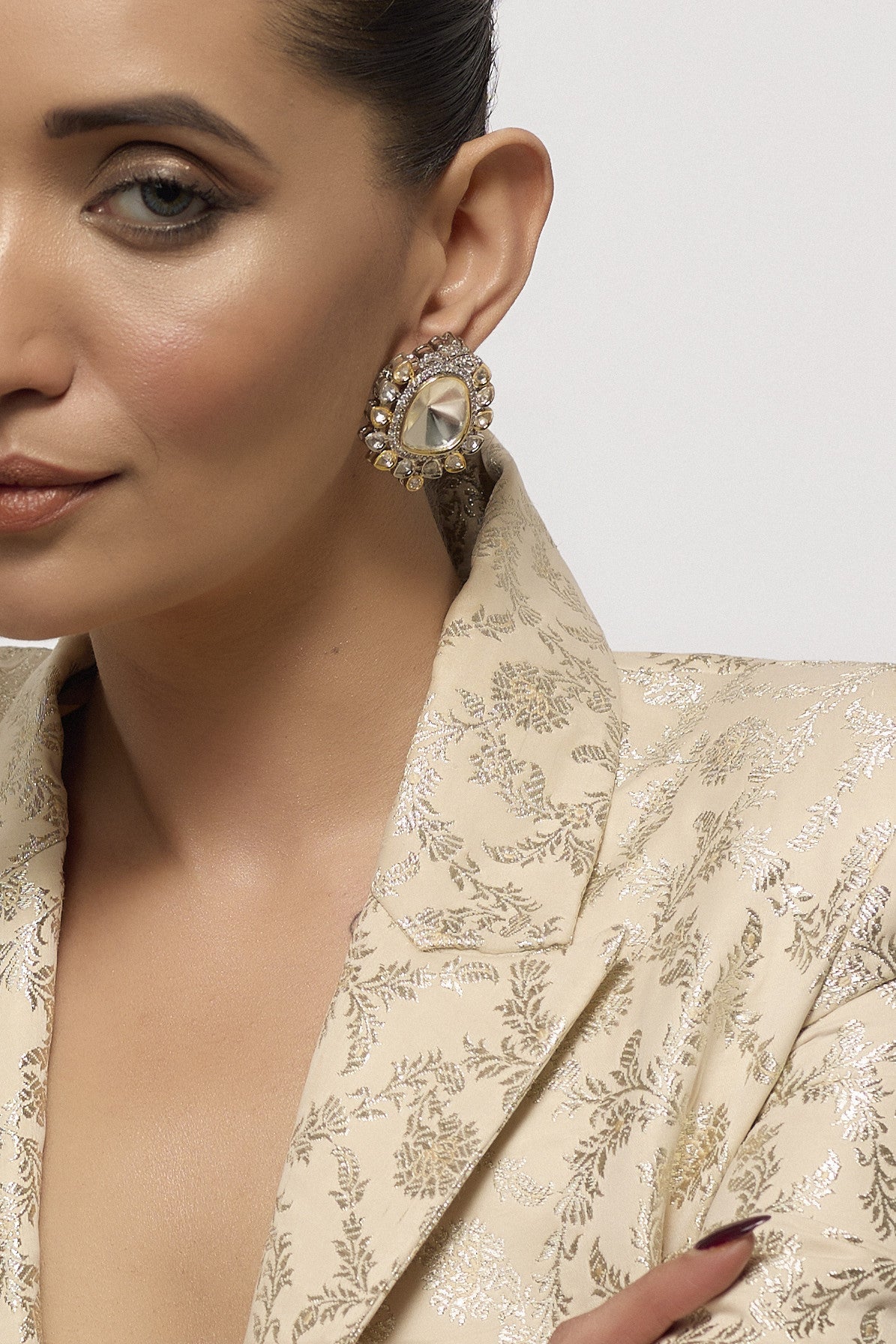 Gold Plated Emerald Earrings