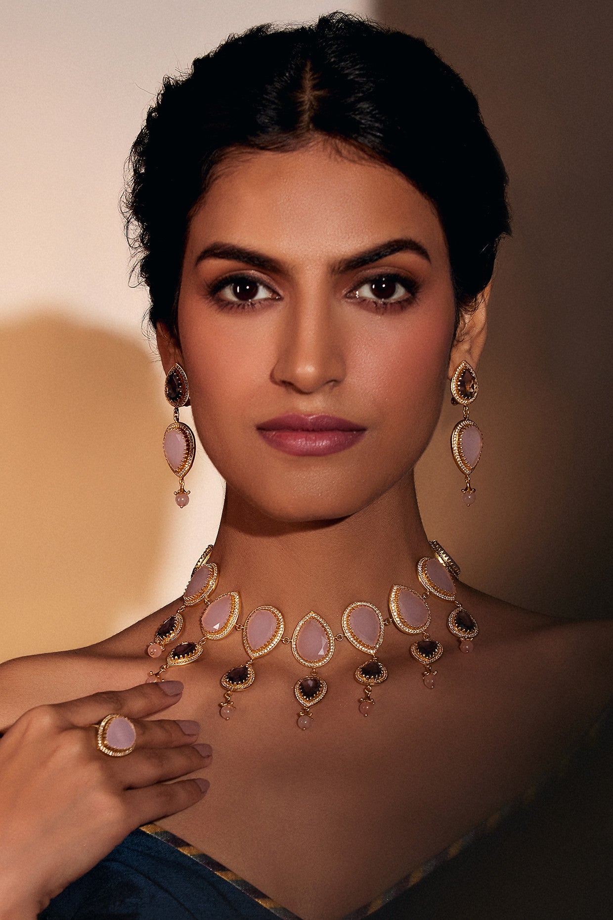 22kt Gold Plated Wild Lavender Necklace