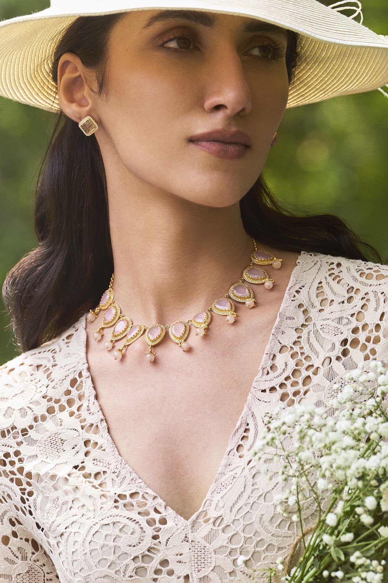 22kt Gold Plated Lavender Necklace