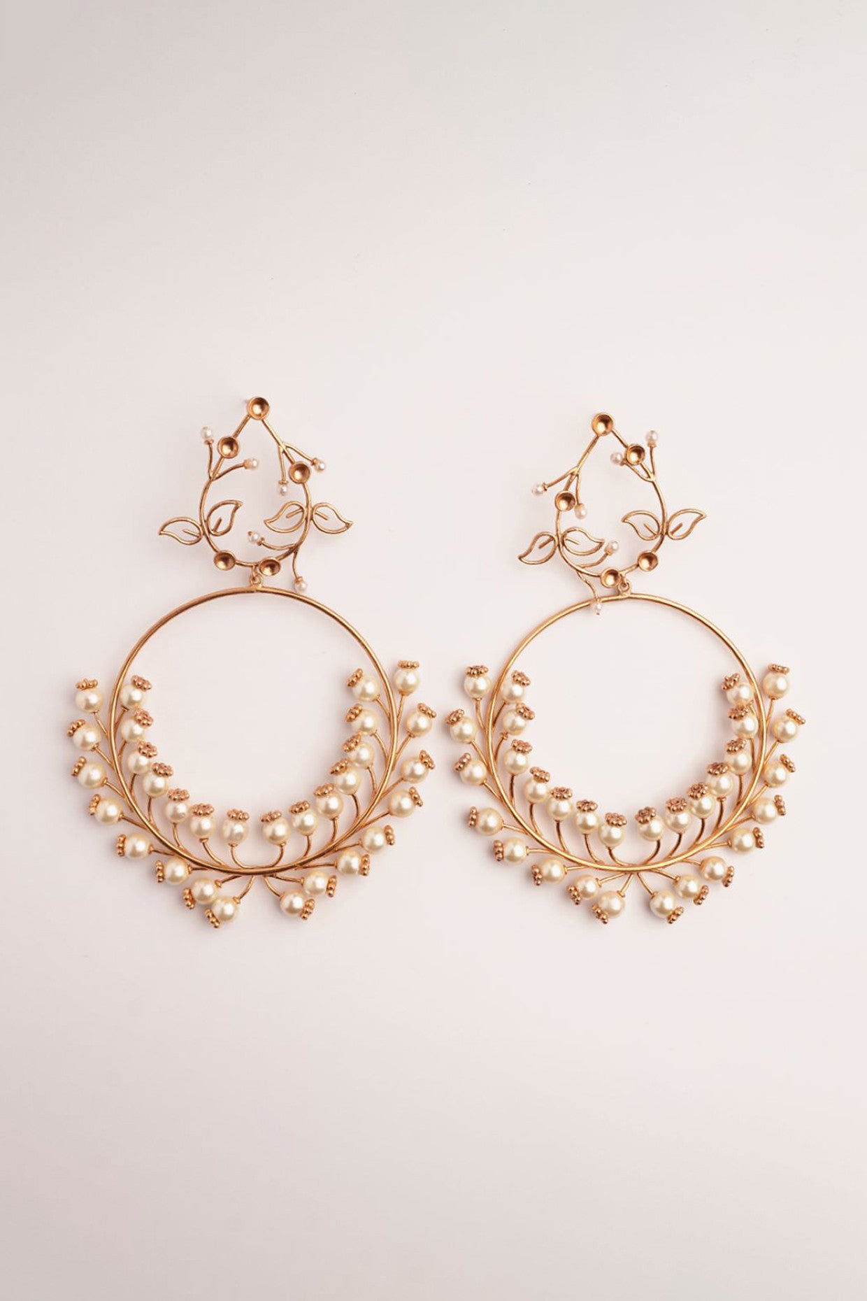 22kt Gold Plated Lunar Ice Pearl Earrings