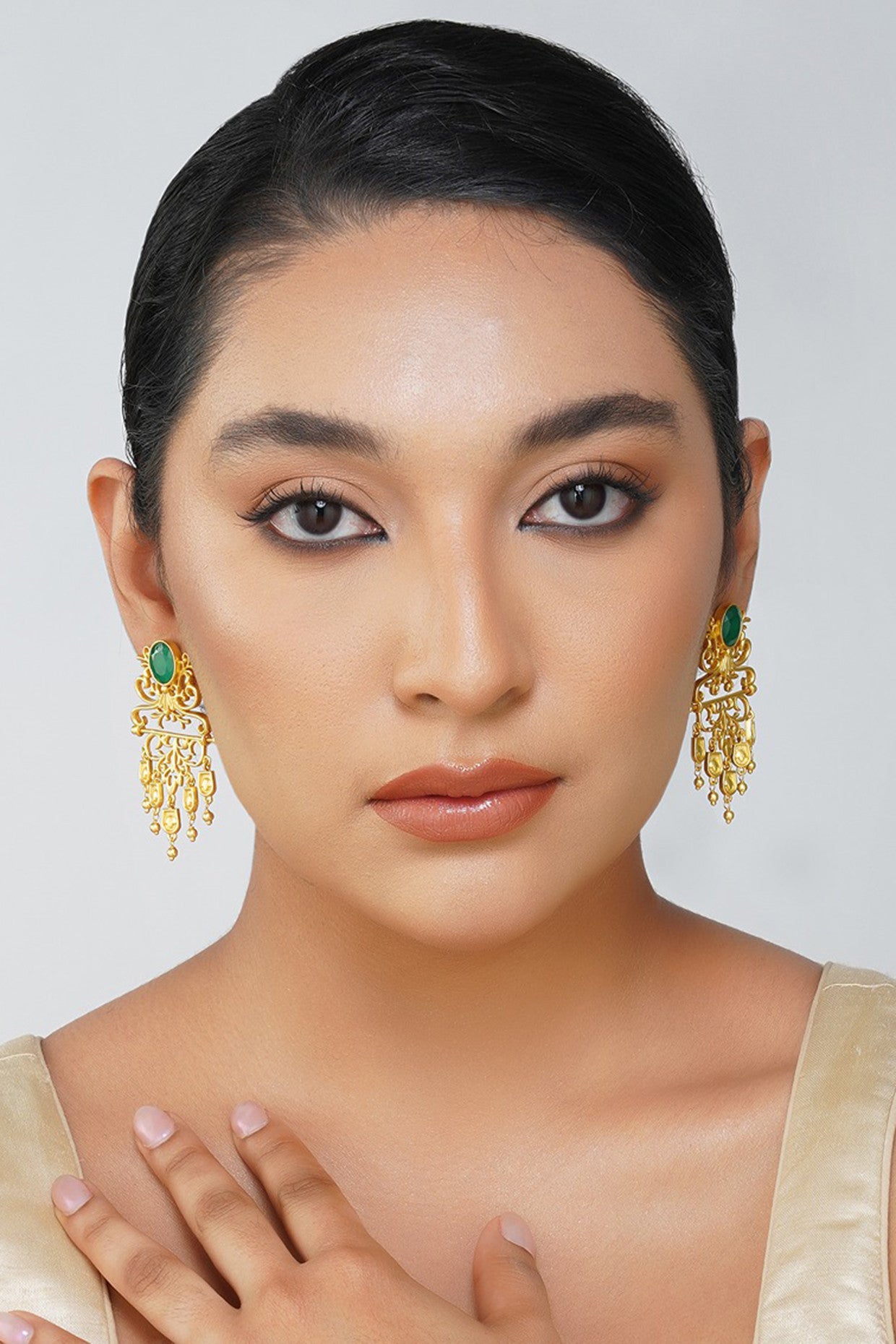 22kt Gold Plated Majestic Charm FIligree Earrings