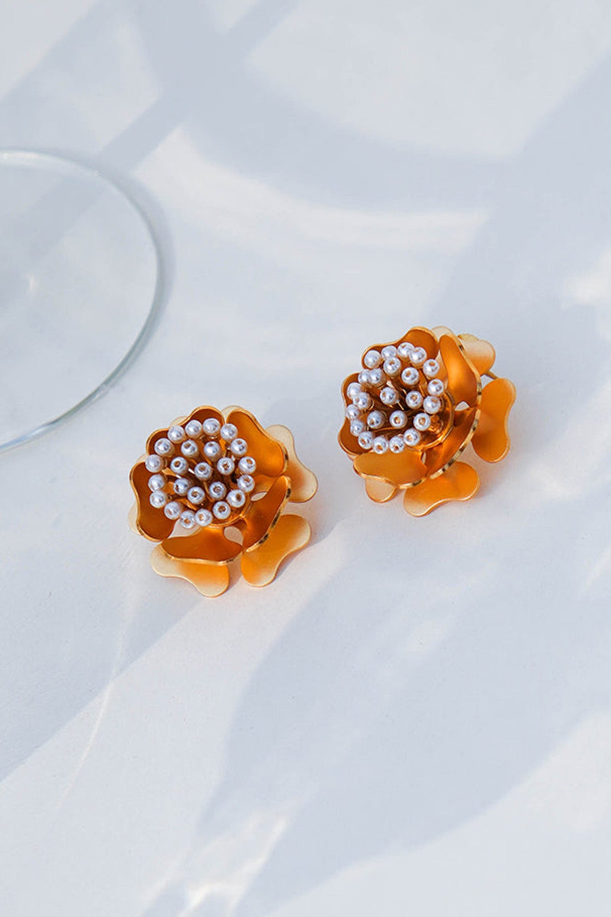 22kt Gold Plated Marvellous Golden Flower Earrings