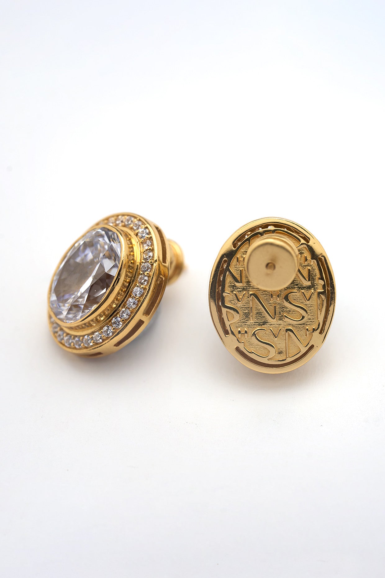 22kt Gold Plated Numisma Studs Earrings