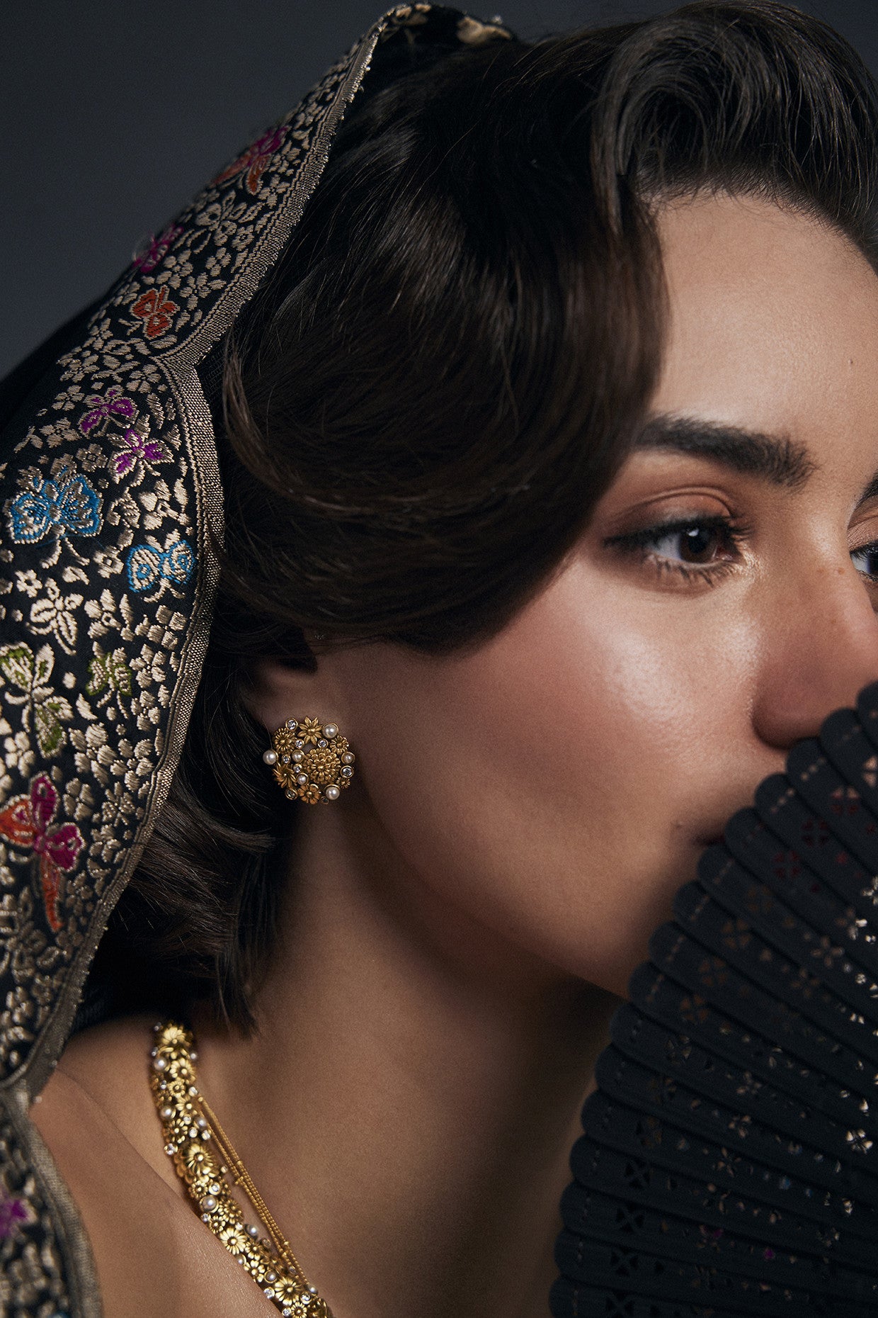 22kt Gold Plated Opaline Perla Studs