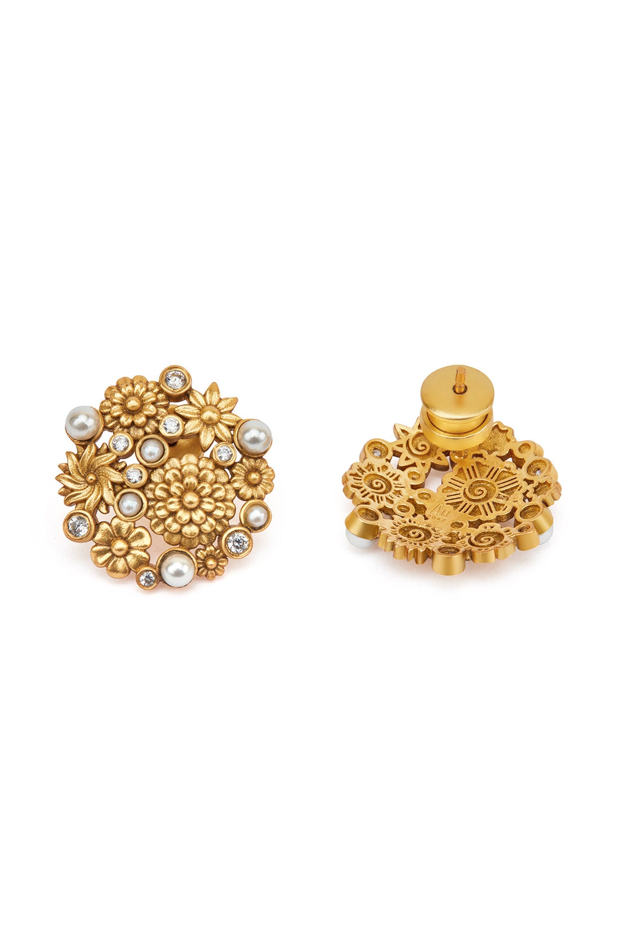 22kt Gold Plated Opaline Perla Studs