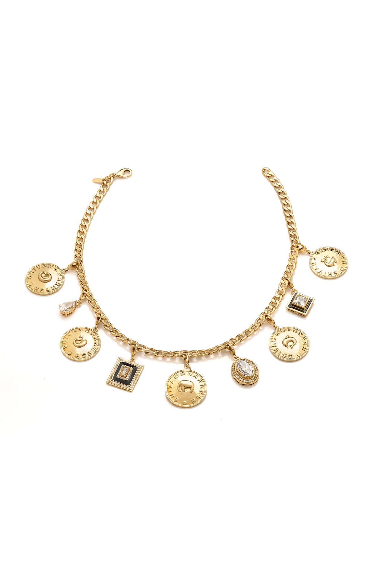 22kt Gold Plated Numisma Charm Necklace