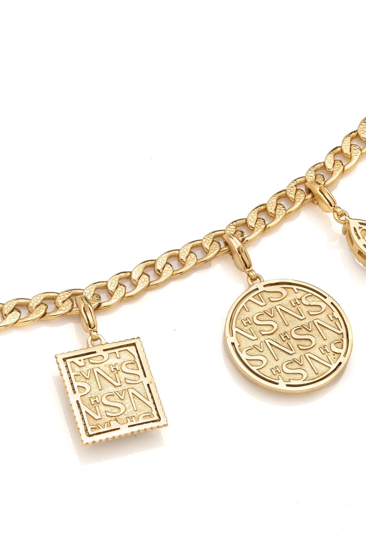 22kt Gold Plated Numisma Charm Necklace