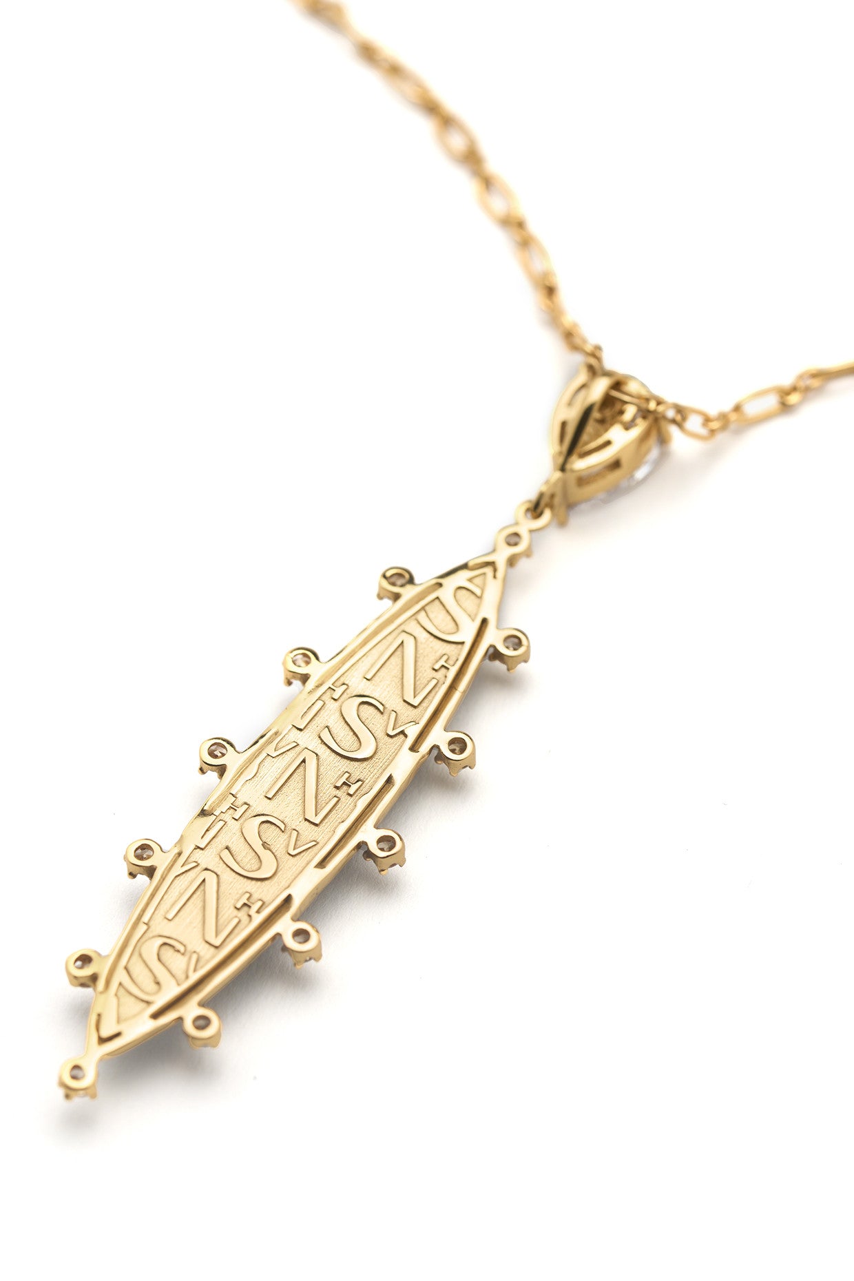 22kt Gold Plated Numisma Oblong Necklace