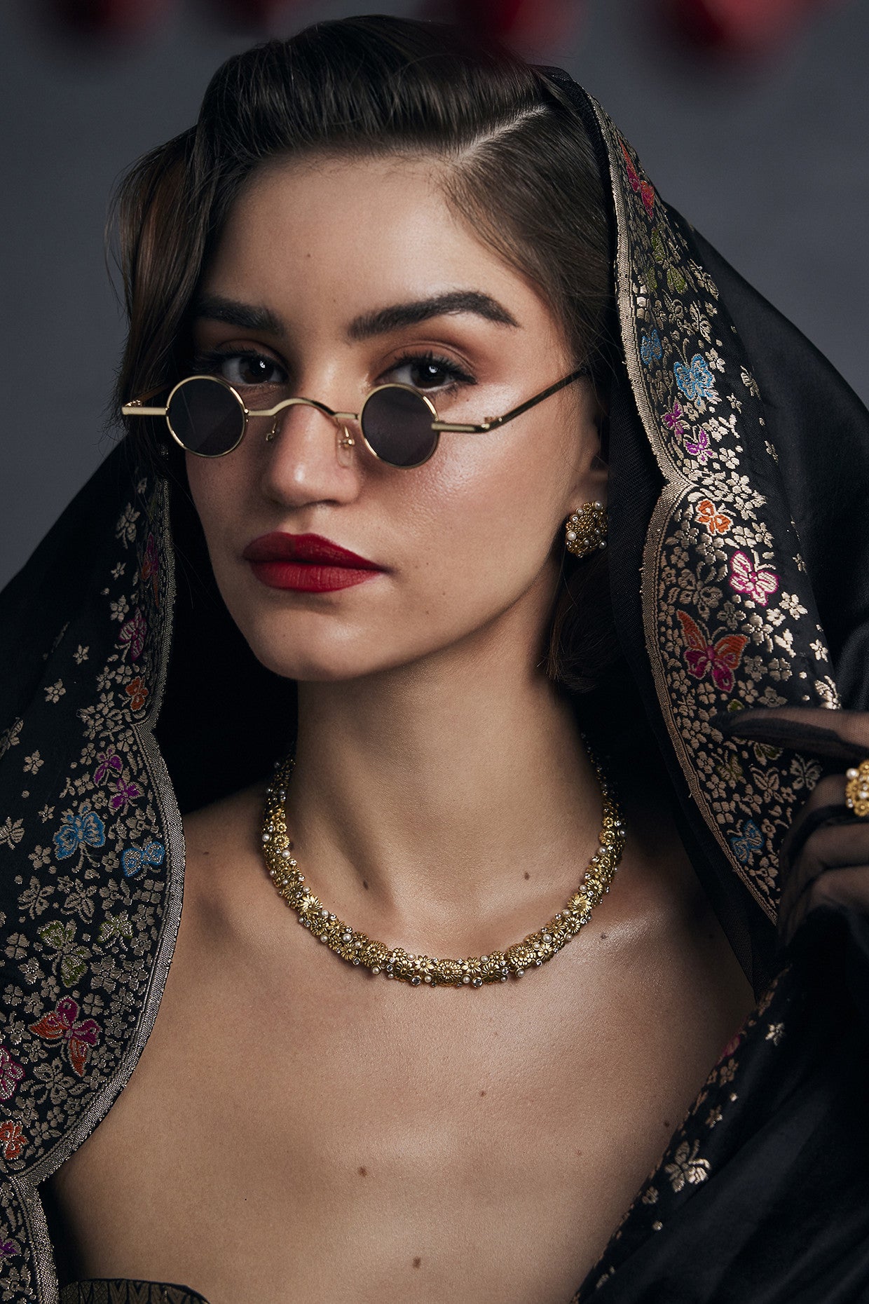 22kt Gold Plated Opaline Perla Choker Necklace